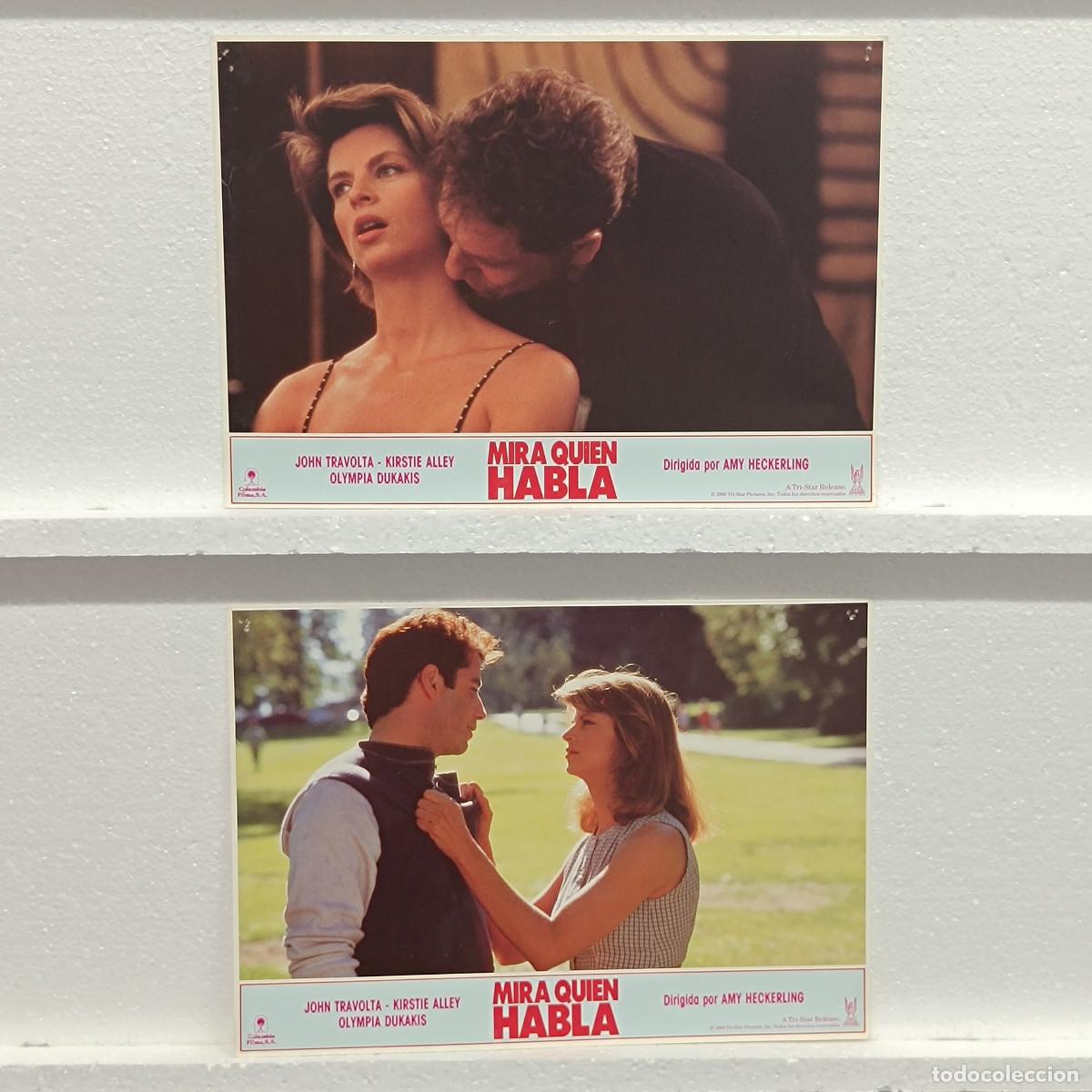 Cinema: LOTE 2 FOTOCROMOS. ORIGINALES DE CINE. MIRA QUIEN HABLA. JONH TRAVOLTA.