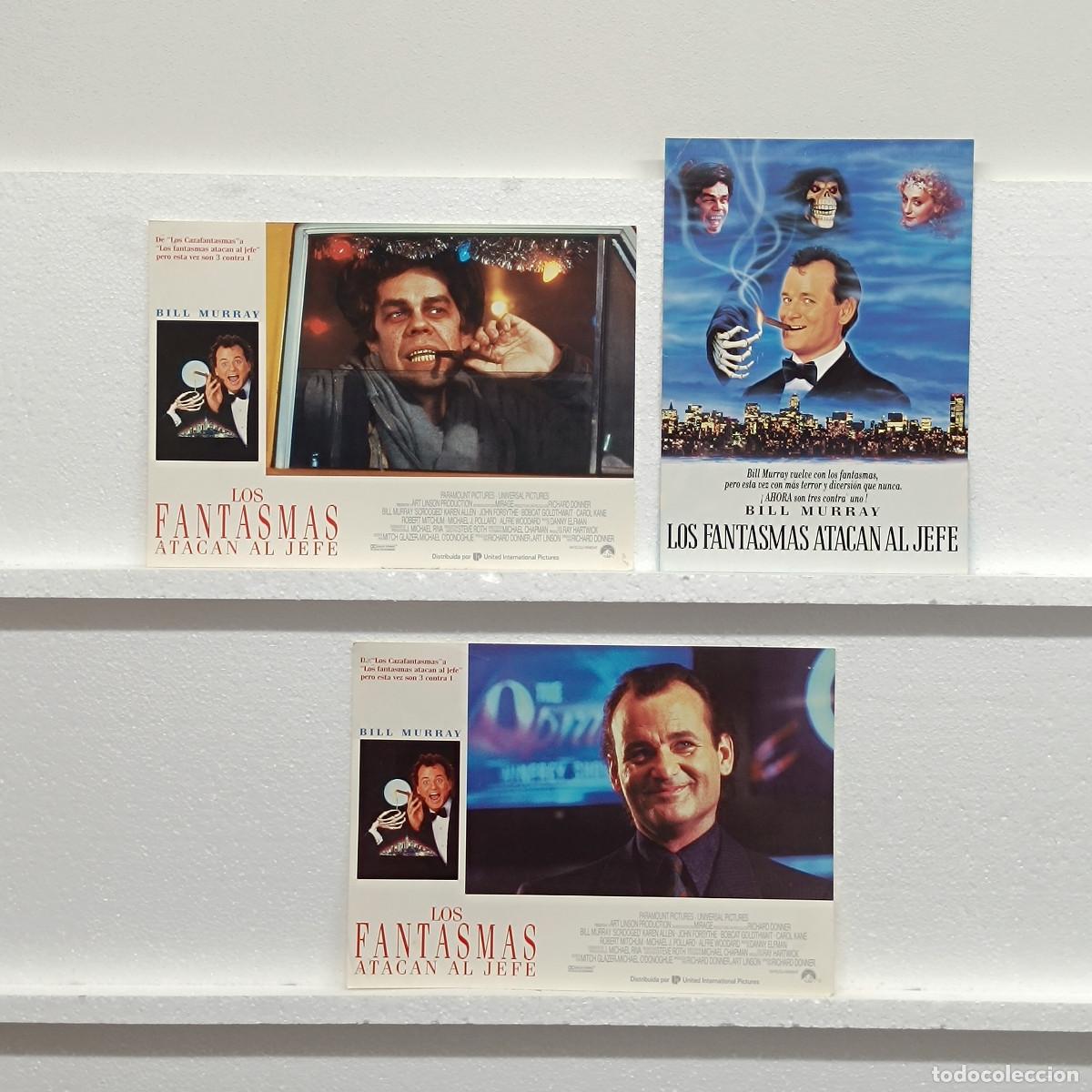 Kino: LOTE 3 FOTOCROMOS. ORIGINALES DE CINE. LOS FANTASMAS ATANCA AL JEFE.