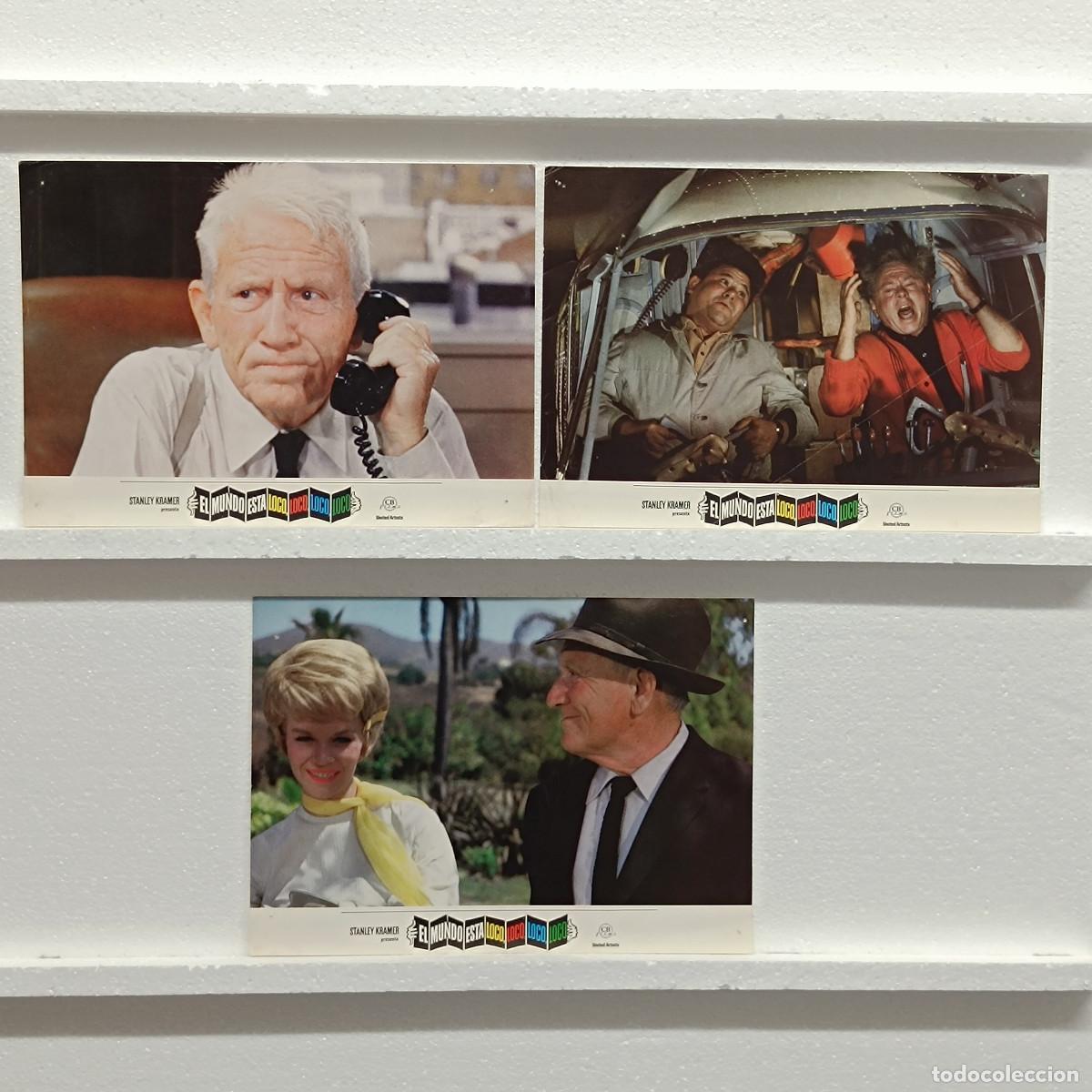 Kino: LOTE 3 FOTOCROMOS. ORIGINALES DE CINE. EL MUNDO ESTA LOCO LOCO LOCO