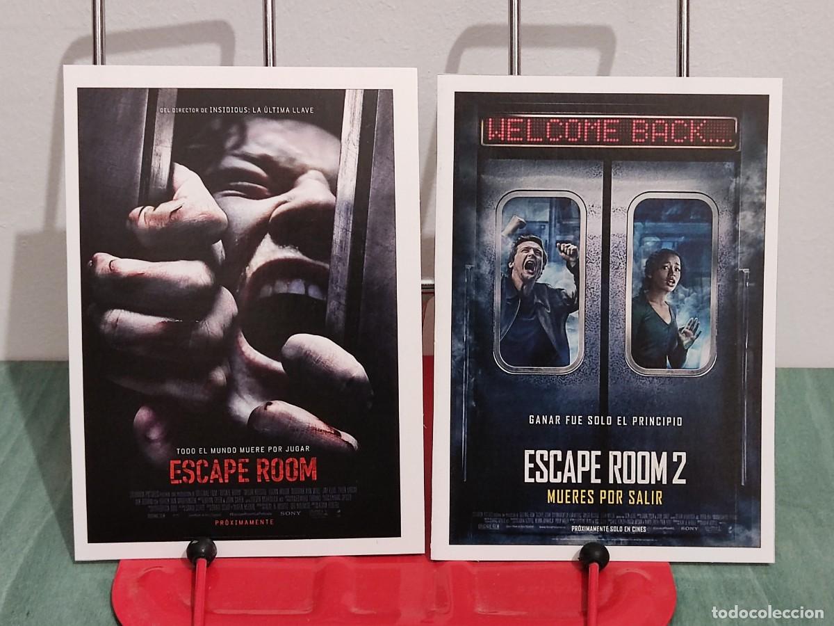 Kino: Escape room 1 y 2 (Mueres por salir) . 2 Fichas revista Accion cine