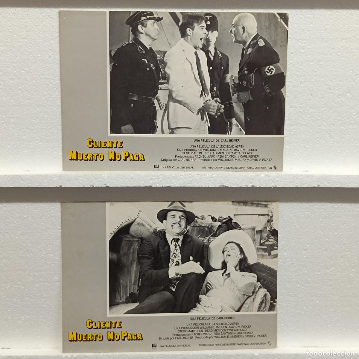 Kino: LOTE 2 FOTOCROMOS. ORIGINALES DE CINE. CLIENTE MUERTO NO PAGA. PINTADAS.