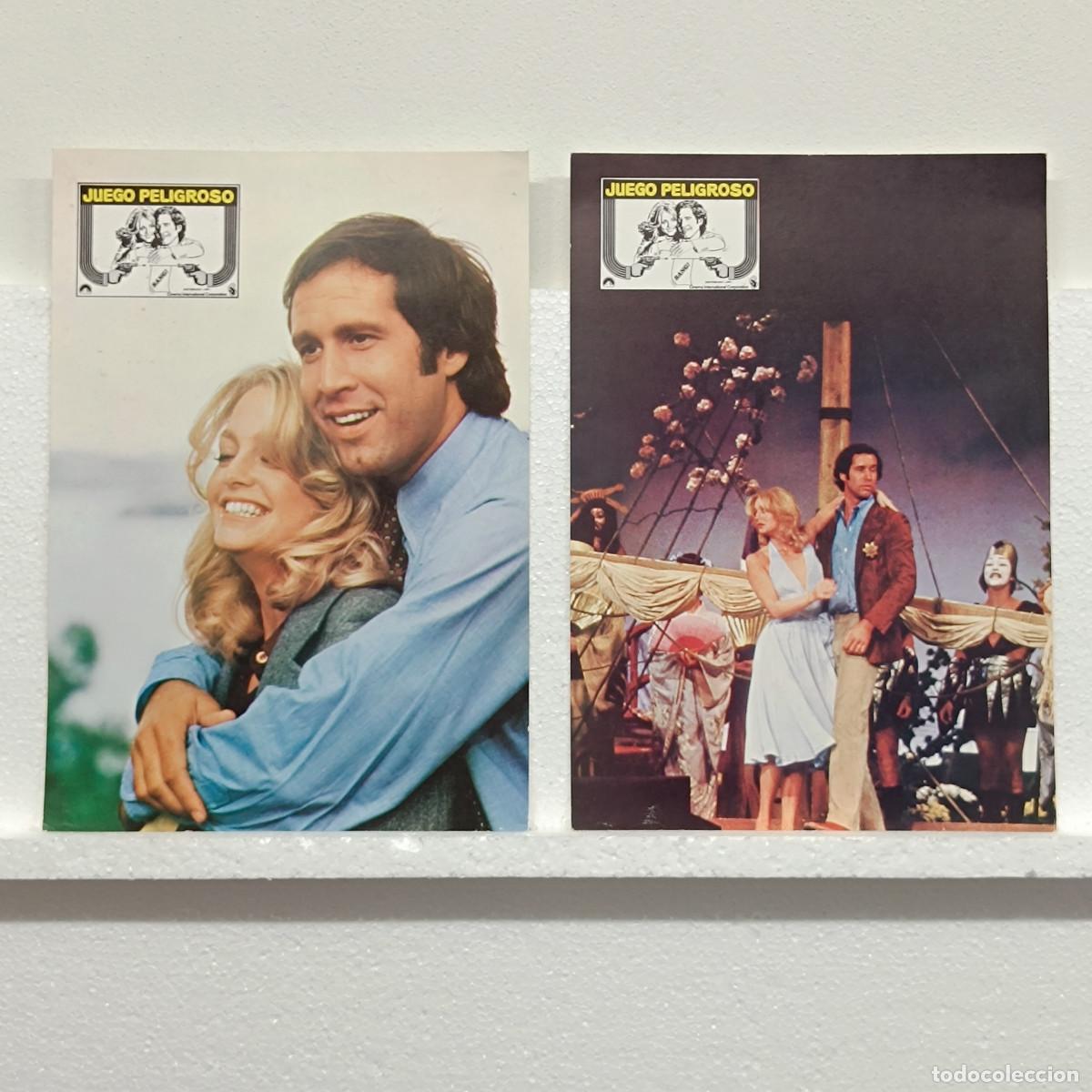 Kino: LOTE 2 FOTOCROMOS. ORIGINALES DE CINE. JUEGO PELIGROSO.