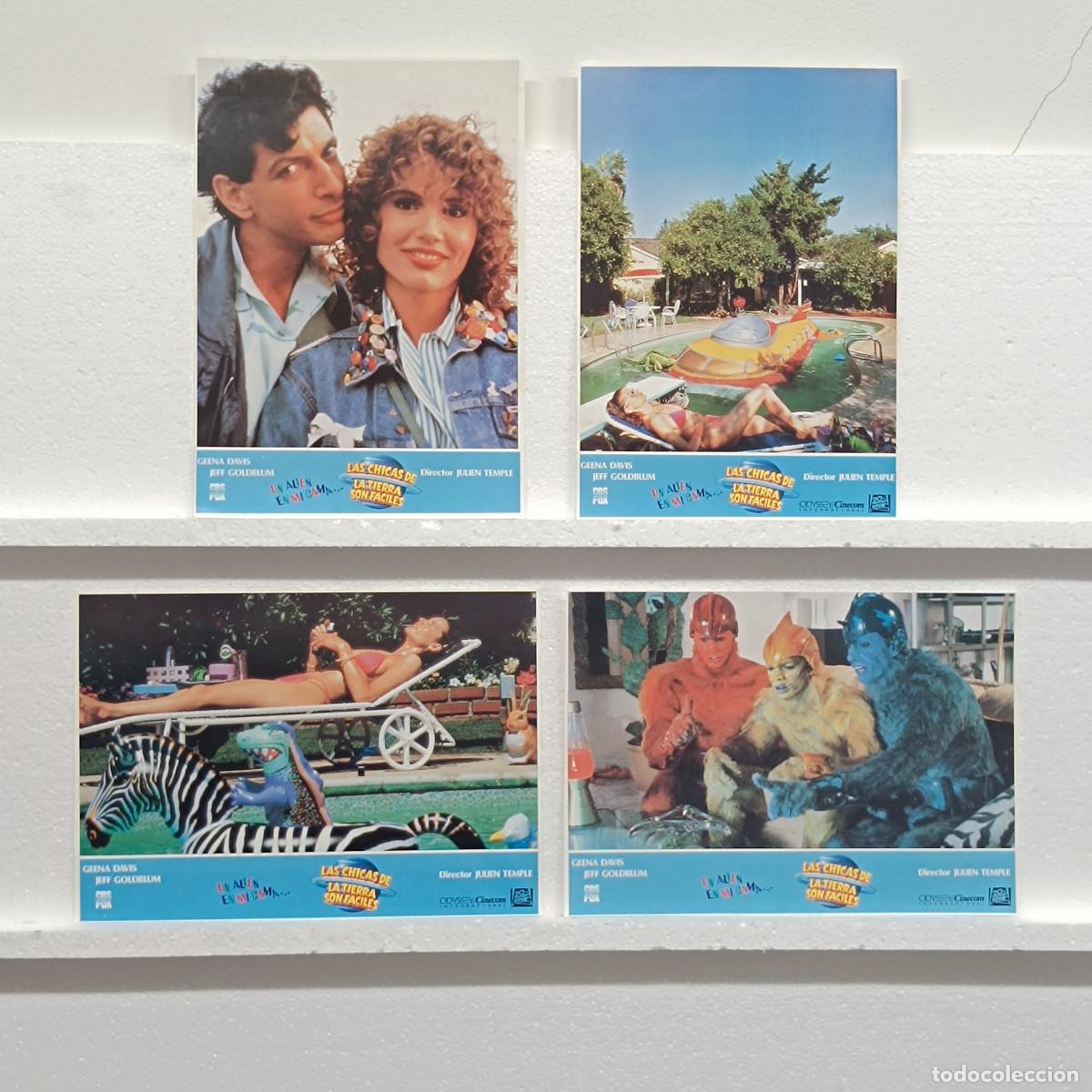 Kino: LOTE 4 FOTOCROMOS. ORIGINALES DE CINE. LAS CHICAS DE LA TIERRA SON FACILES. GEENA DAVIS.