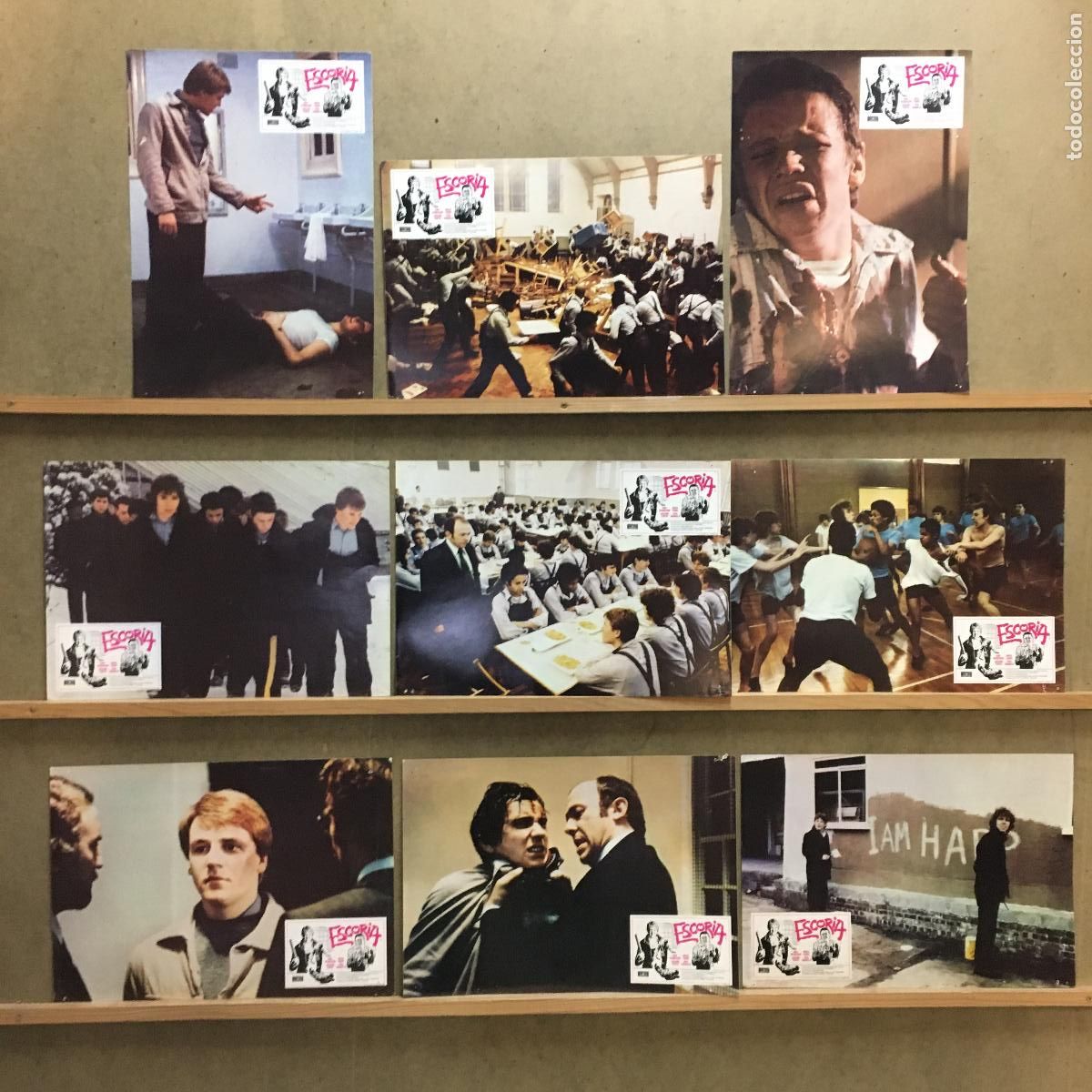 Cinema: AEG57 ESCORIA RAY WINSTONE PHIL DANIELS SET 9 FOTOCROMOS ORIGINAL ESTRENO