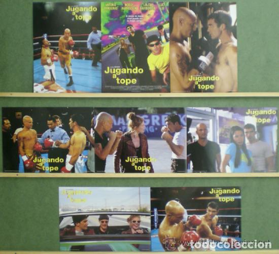 Cine: AEG78 JUGANDO A TOPE ANTONIO BANDERAS BOXEO SET COMPLETO 8 FOTOCROMOS ORIGINAL ESTRENO