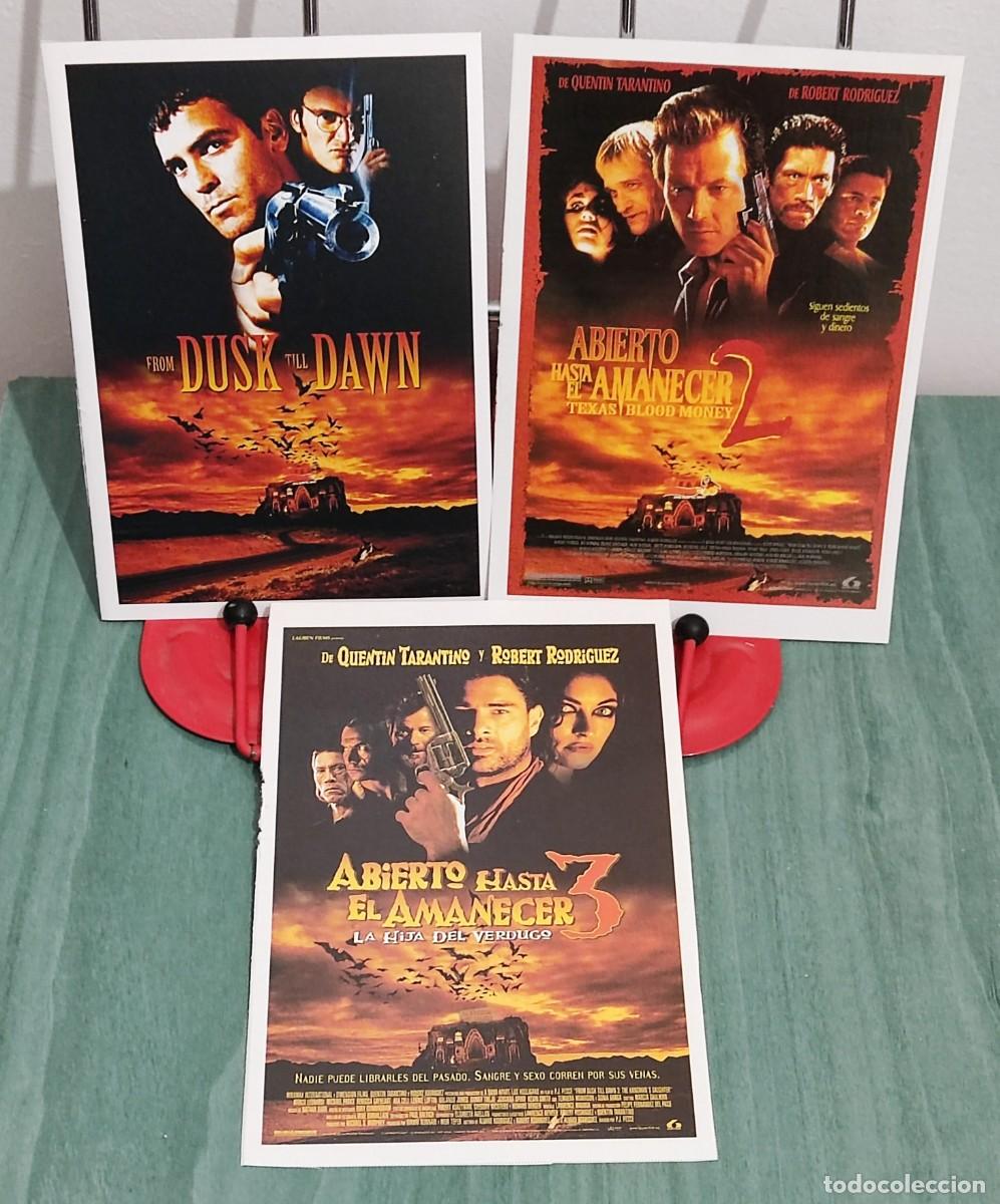 Cinema: Abierto hasta el amanecer (From dusk till dawn) 1, 2 y 3 . 3 Fichas revista Accion