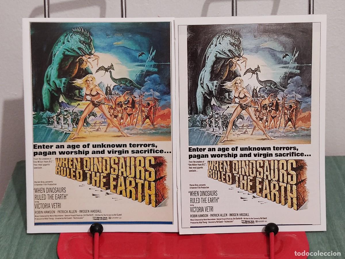 Cine: Cuando los dinosaurios dominaban la tierra (When dinosaurs ruled the earth . 2 Fichas revista Accion