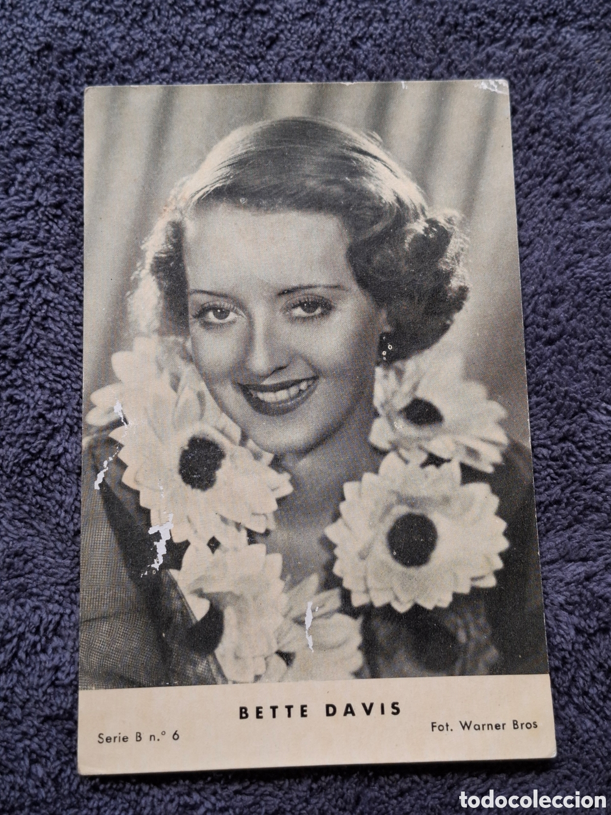 Cinema: P4. Fotograf&iacute;a - Betti Davis, Serie B, N.&deg;6 - Fot. Warner Bros.