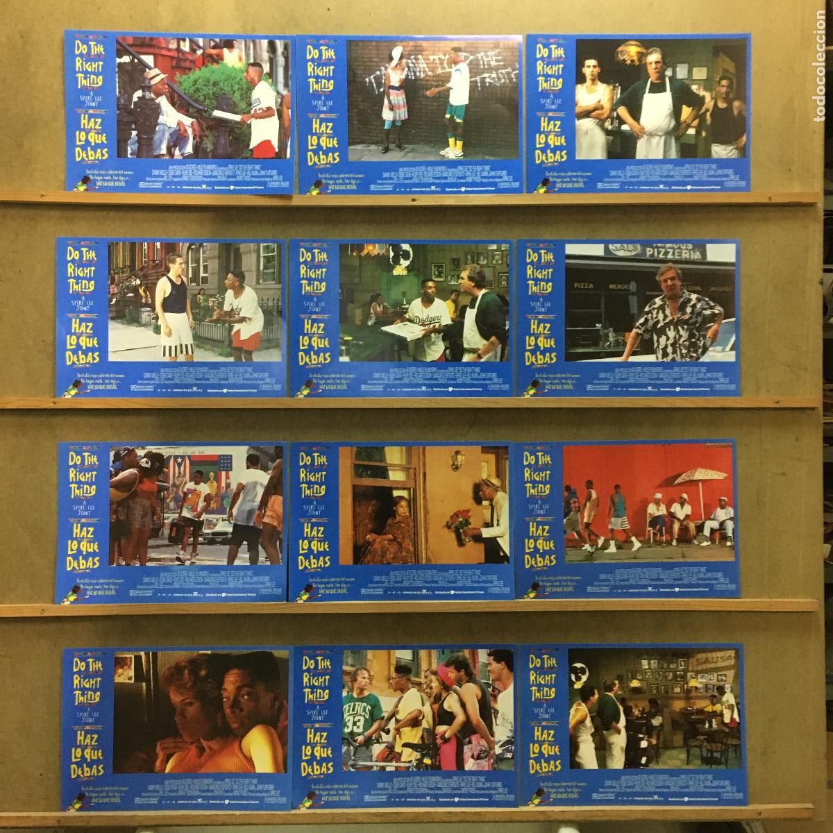 Cine: AEH88 HAZ LO QUE DEBAS do the right thing SPIKE LEE SET COMPLETO 12 FOTOCROMOS ORIGINAL ESTRENO