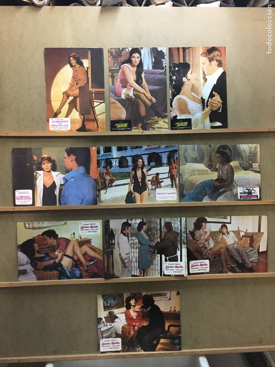 Cine: AEI00 EDWIGE FENECH SEXY LOTE 10 FOTOCROMOS ORIGINAL ESPA&Ntilde;OLES (diferentes pel&iacute;culas)