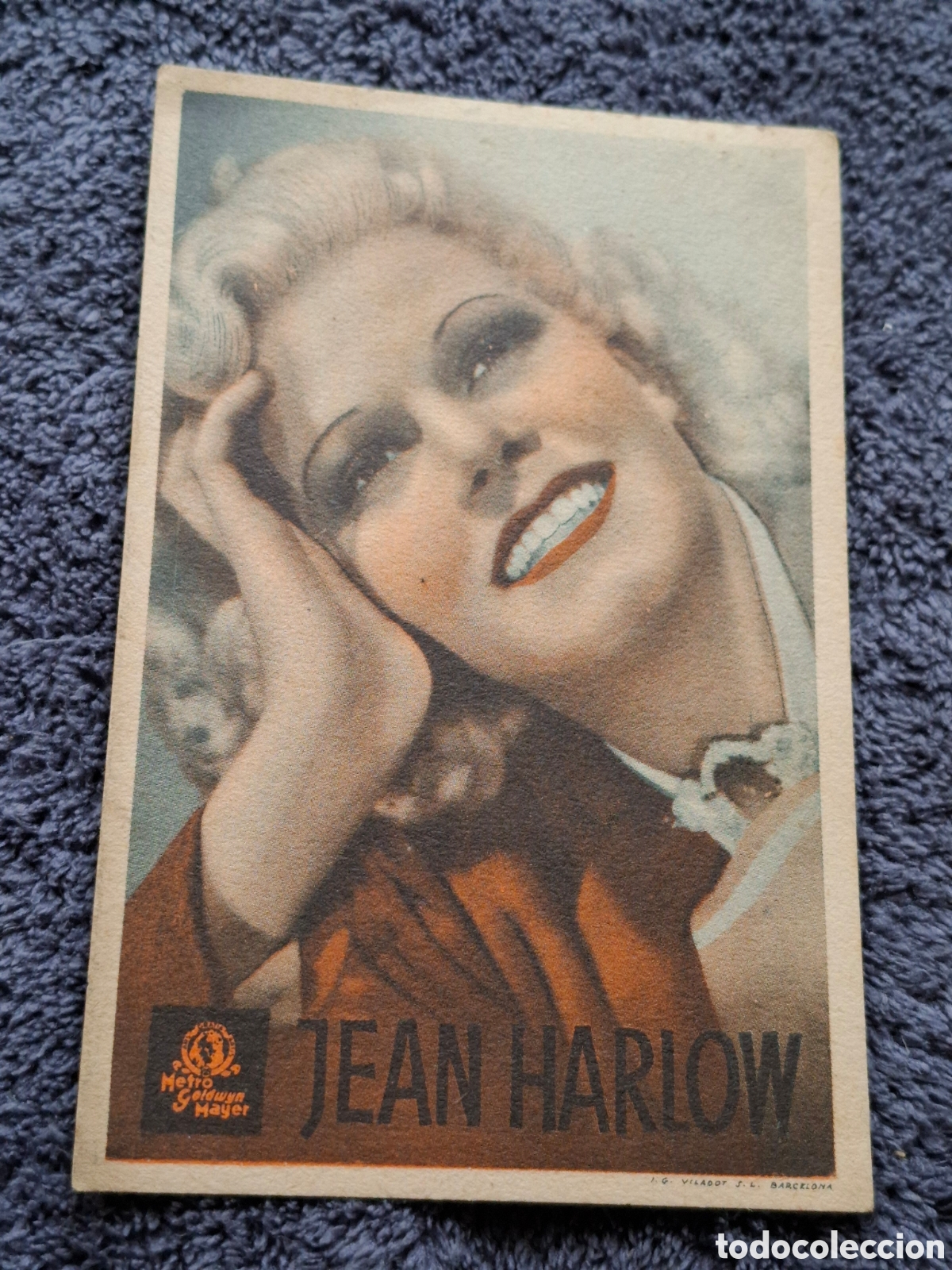 Cine: P4. Jean Harlow - Metro Goldwyn Mayer, Tamp&oacute;n Detr&aacute;s, Obsequi Del Cinema Iberia.