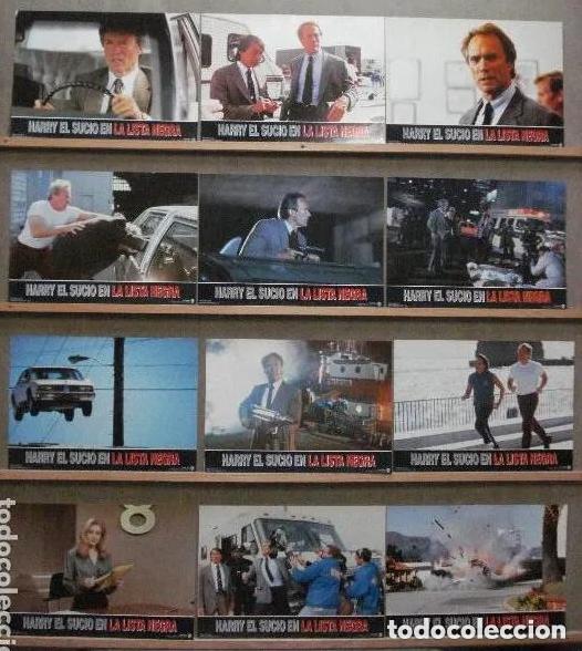Cine: AEI10 HARRY EL SUCIO LA LISTA NEGRA CLINT EASTWOOD SET COMPLETO 12 FOTOCROMOS ORIGINAL ESTRENO