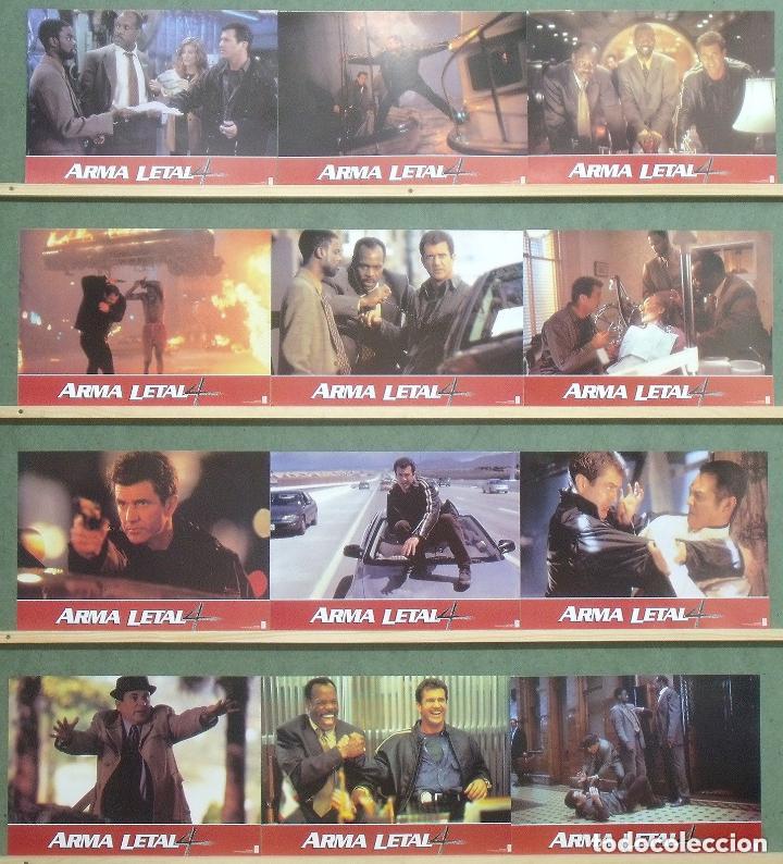 Kino: AEI22 ARMA LETAL 4 MEL GIBSON SET COMPLETO 12 FOTOCROMOS ORIGINAL ESTRENO