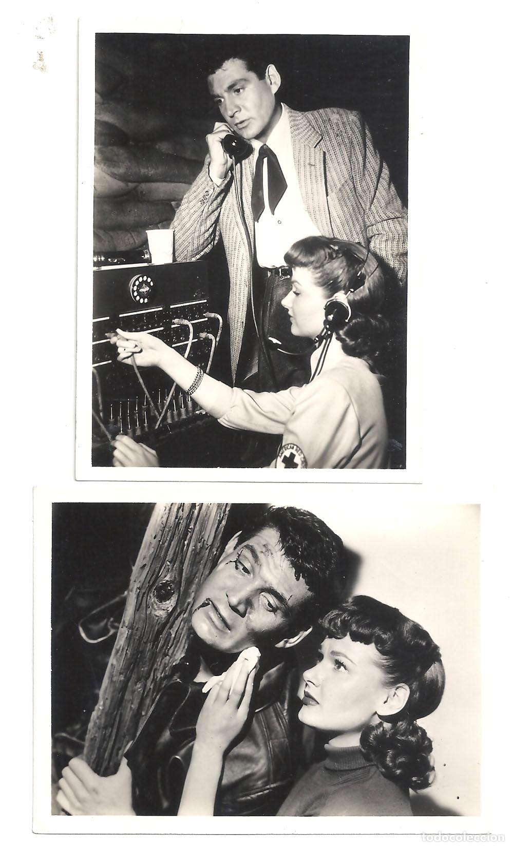 Kino: F35655 GENE BARRY ANN ROBINSON LA GUERRA DE LOS MUNDOS 2 FOTOS ORIGINALES B/N ESPA&Ntilde;OLAS