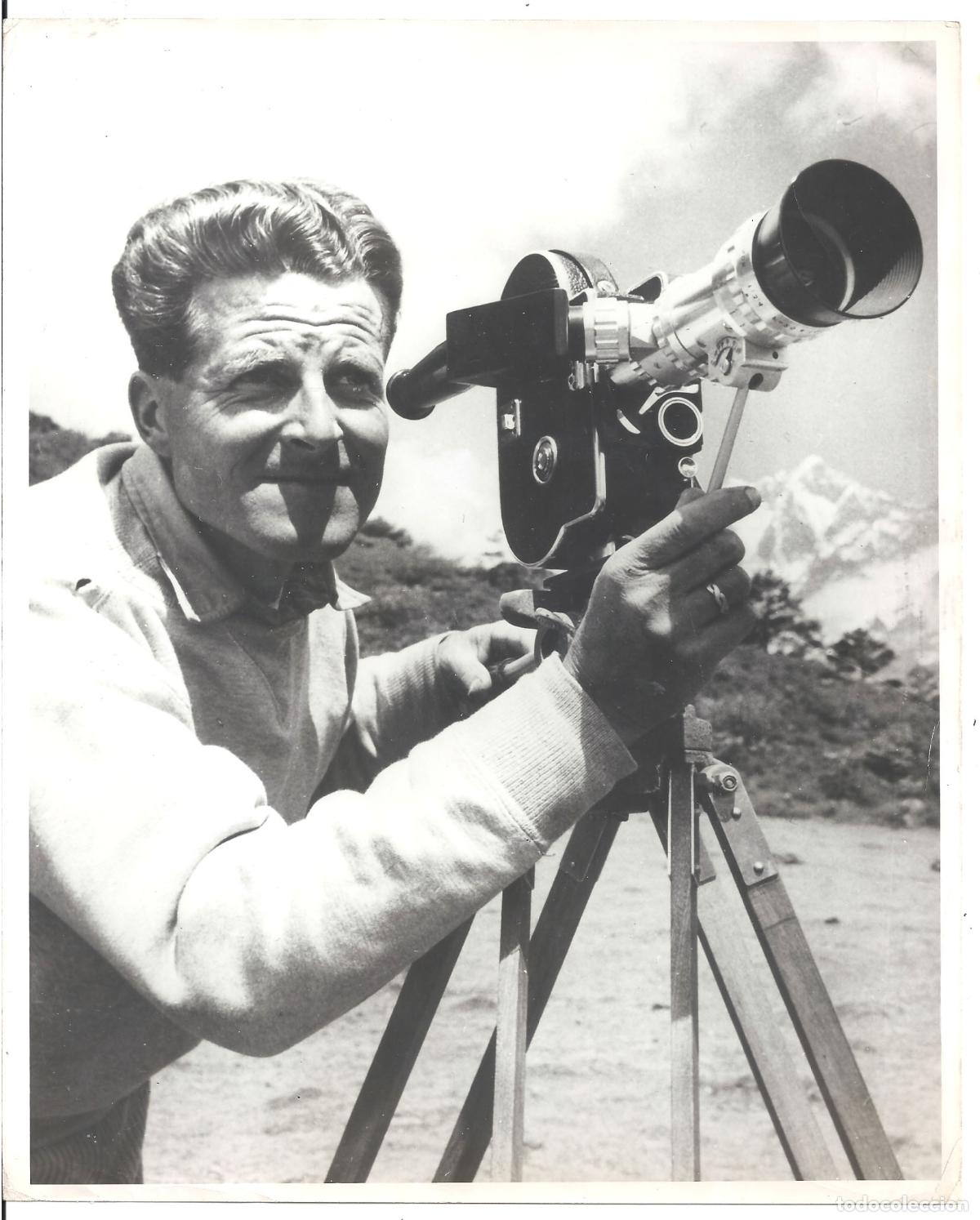 Kino: F35697 NORMAN G DYHRENFURTH DIRECTOR CAMARA FOTO B/N ORIGINAL AMERICANA NATIONAL GEOGRAPHIC