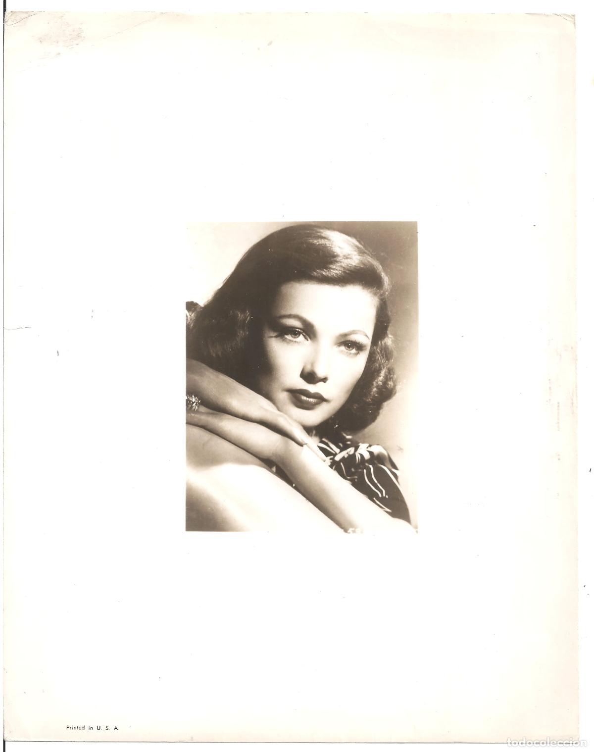 Kino: F35692 GENE TIERNEY FOTO B/N ORIGINAL AMERICANA