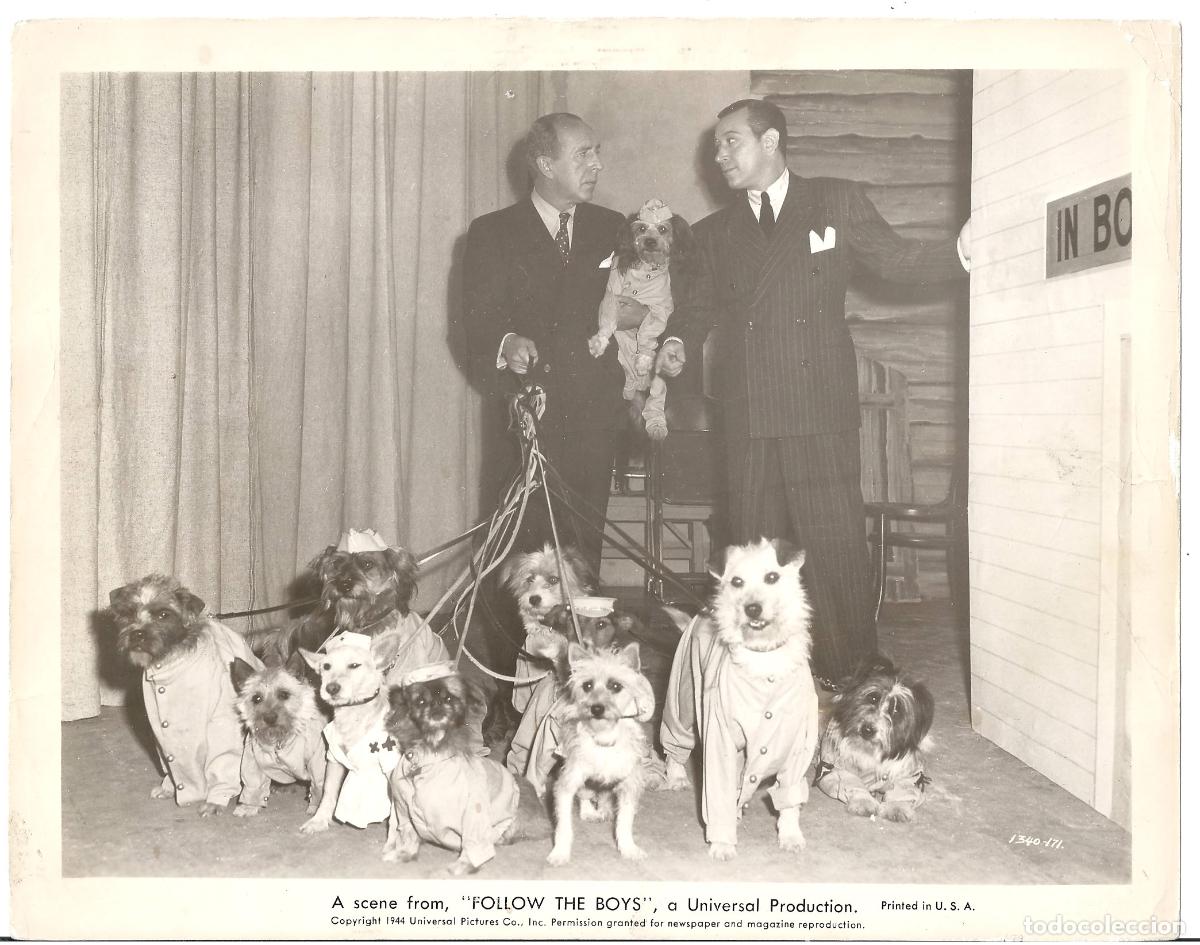 Kino: F35684 GEORGE RAFT SUE&Ntilde;OS DE GLORIA PERROS FOTO B/N ORIGINAL AMERICANA