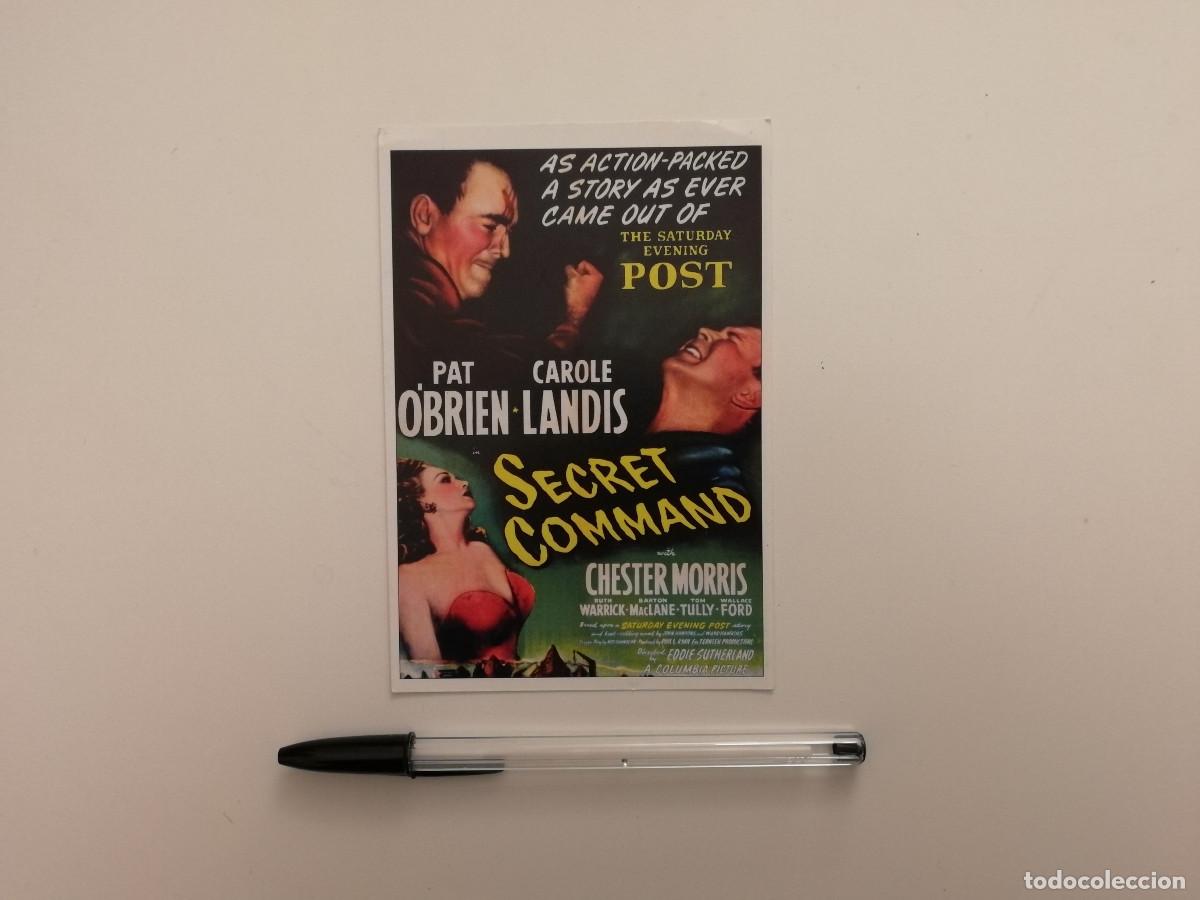 Cine: FICHA COLECCIONABLE -10*15- Comando Secreto - CAROLE LANDIS - CINE NEGRO