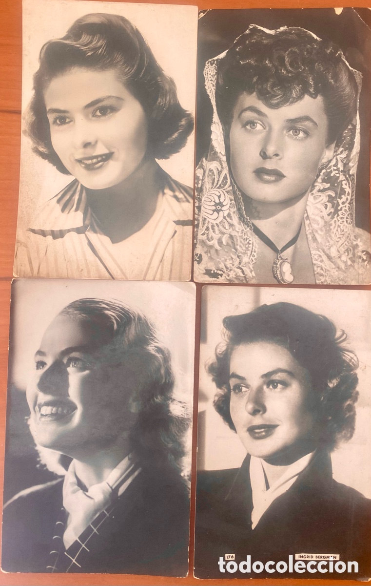 Cine: Postales Ingrid Bergman 4 unidades