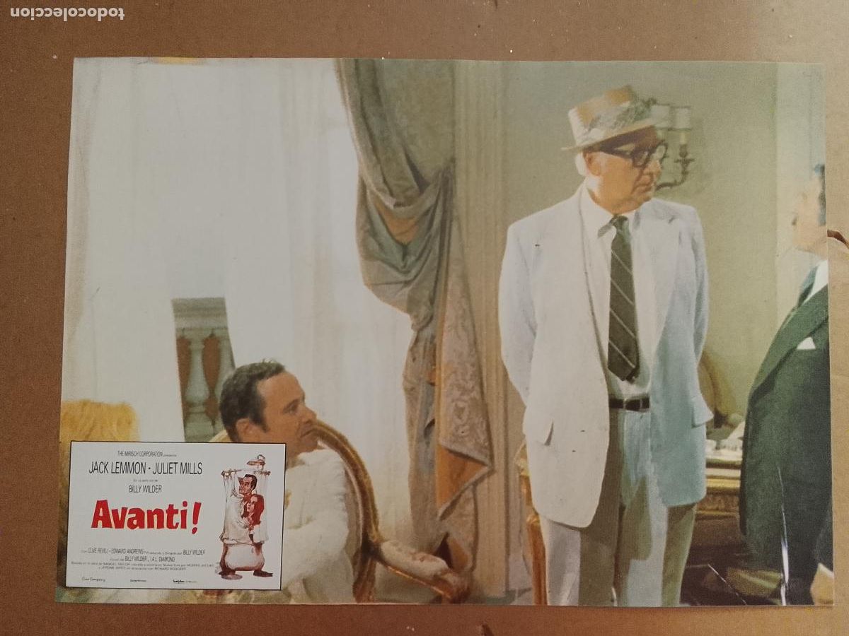 Cine: CINE TEATRO PELICULA CARTEL MEDIANO AFICHE FOTOCROMO ORIGINAL ACTRIZ ACTOR AVANTI