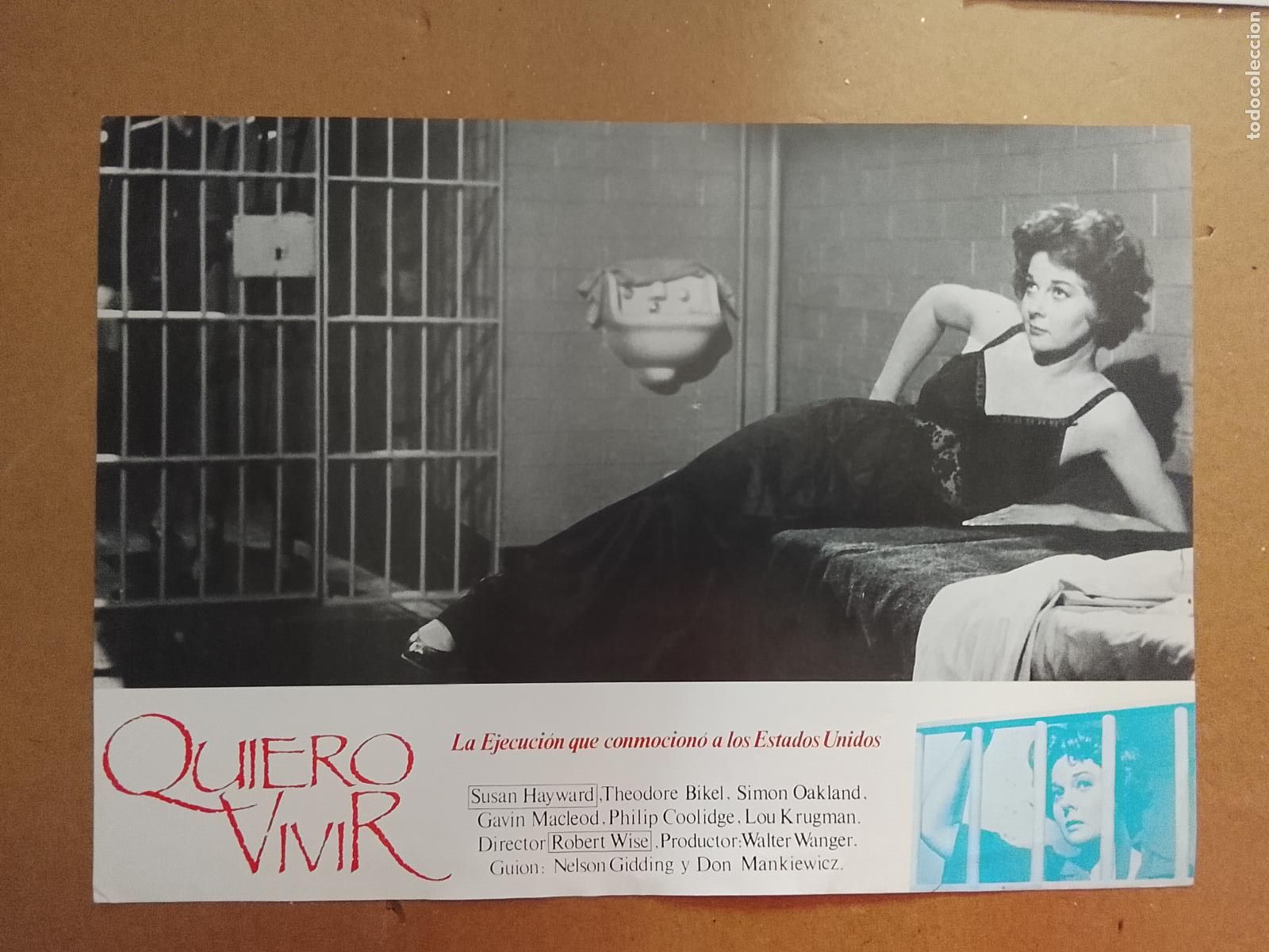 Cine: CINE TEATRO PELICULA CARTEL MEDIANO AFICHE FOTOCROMO ORIGINAL ACTRIZ ACTOR QUIERO VIVIR