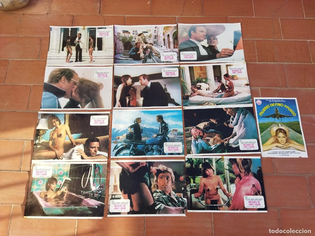 Cine: fotocromos 12 + guia set completo MUJERES DE FRIO Y FUEGO corinne cartier ajita wilson
