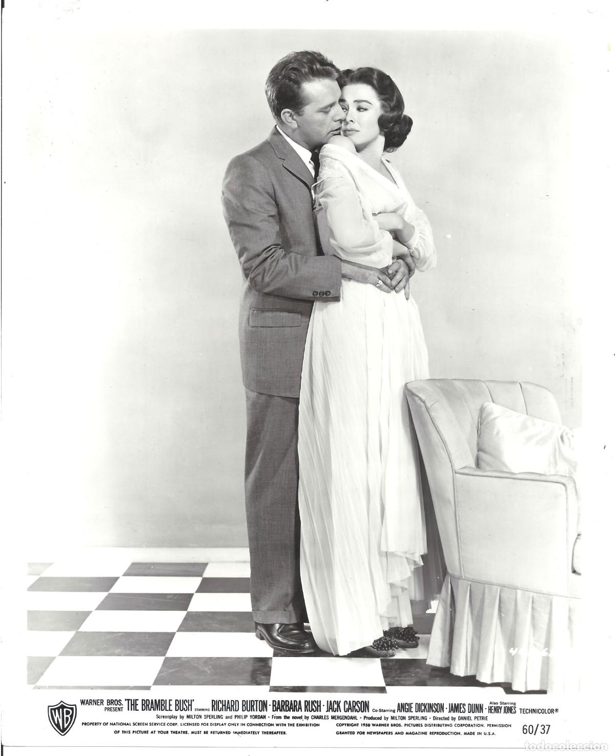 Cine: F35722 RICHARD BURTON BARBARA RUSH EL ZARZAL FOTO B/N ORIGINAL AMERICANA