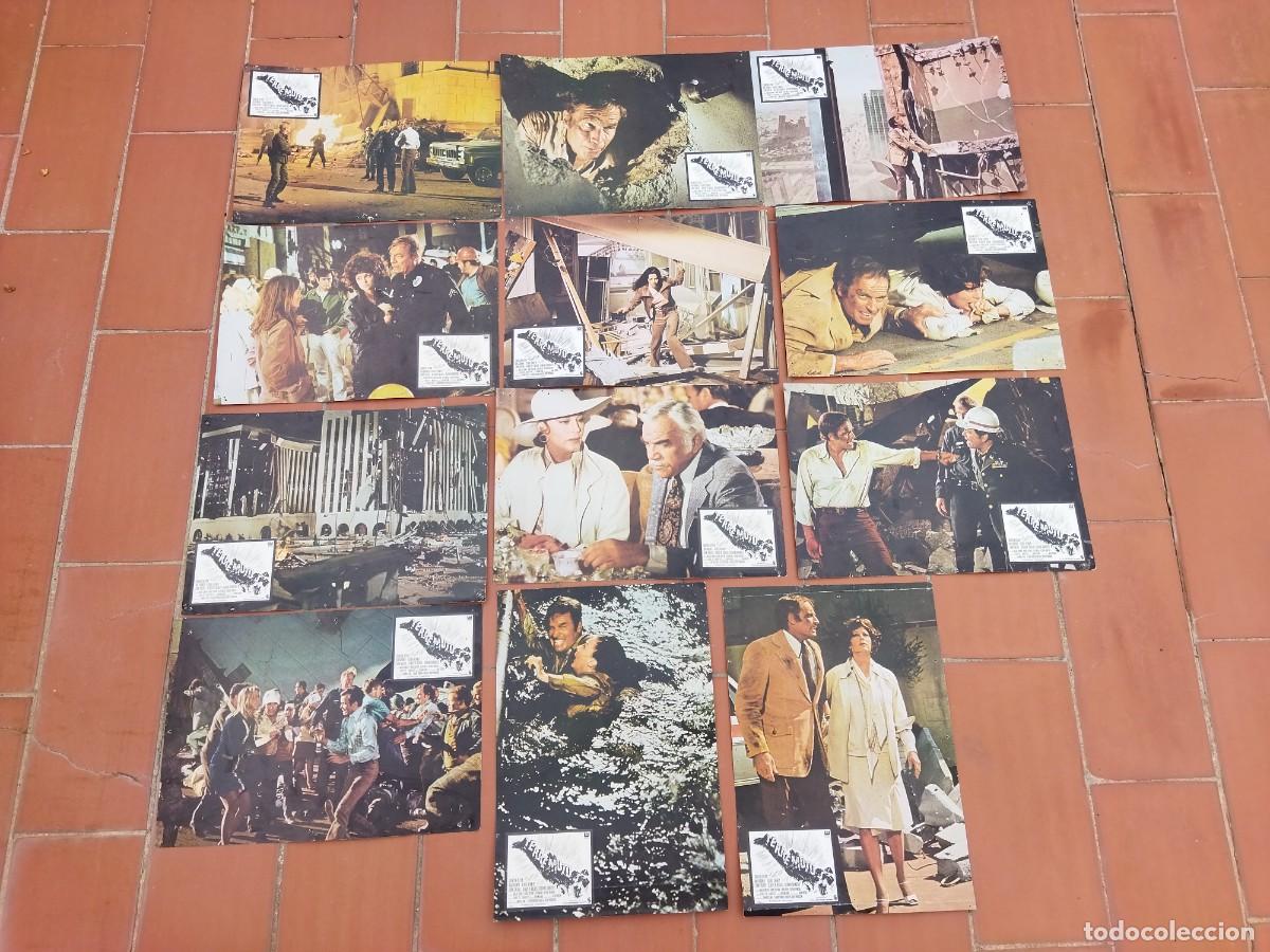 Cine: fotocromos 12 set completo TERREMOTO charton heston ava gardner