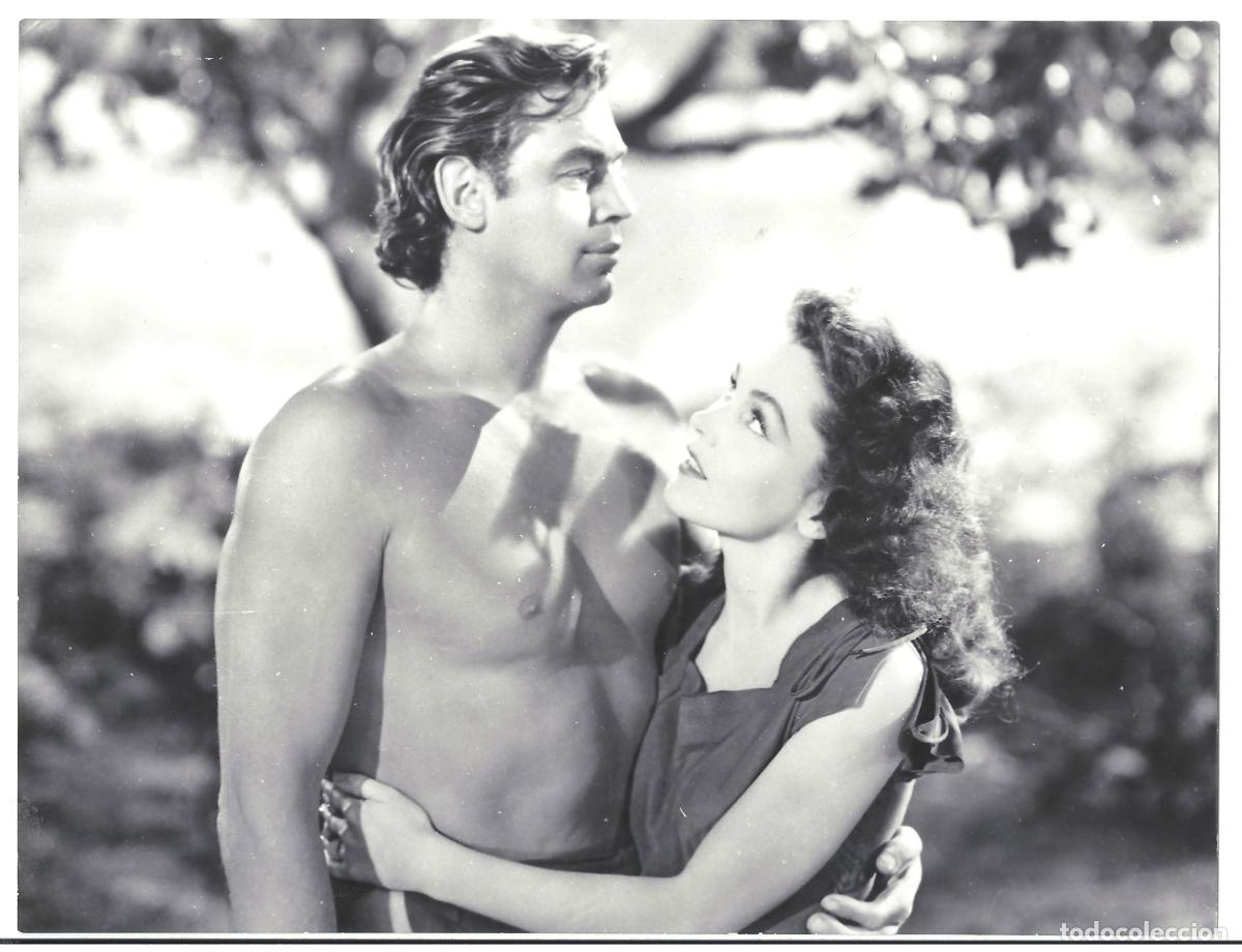 Kino: F35743 JOHNNY WEISSMULLER MAUREEN O'SULLIVAN TARZAN FOTO B/N ORIGINAL ESPA&Ntilde;OLA