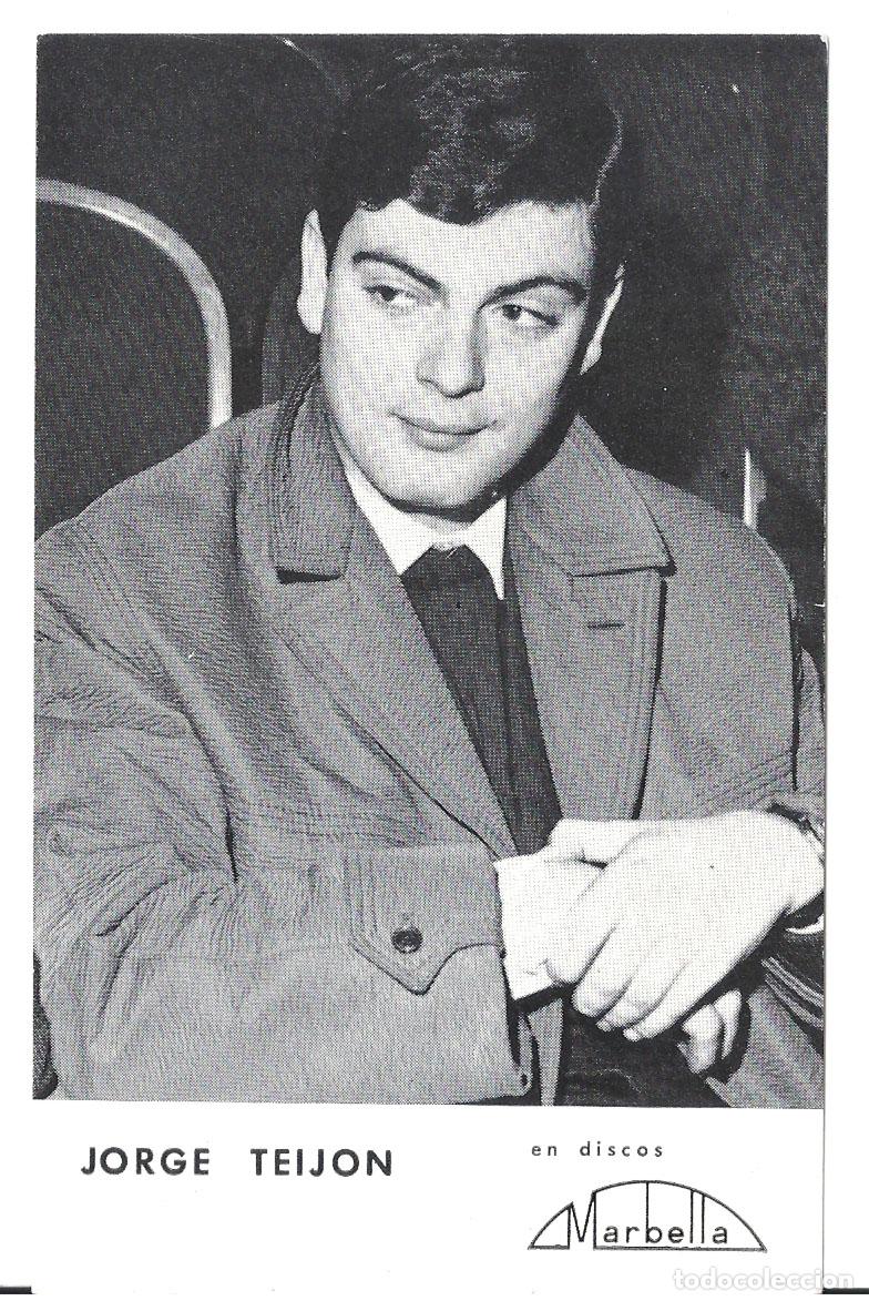 Cine: F35762 JORGE TEIJON CANTANTE FOTO POSTAL B/N ORIGINAL ESPA&Ntilde;OLA DISCOS MARBELLA