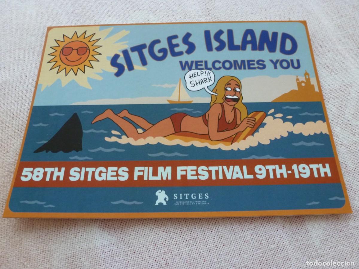 Cine: POSTAL CONMEMORATIVA 58 FESTIVAL CINE FANTASTICO SITGES 2025 50 A&Ntilde;OS FILM JAWS DE SPIELBERG