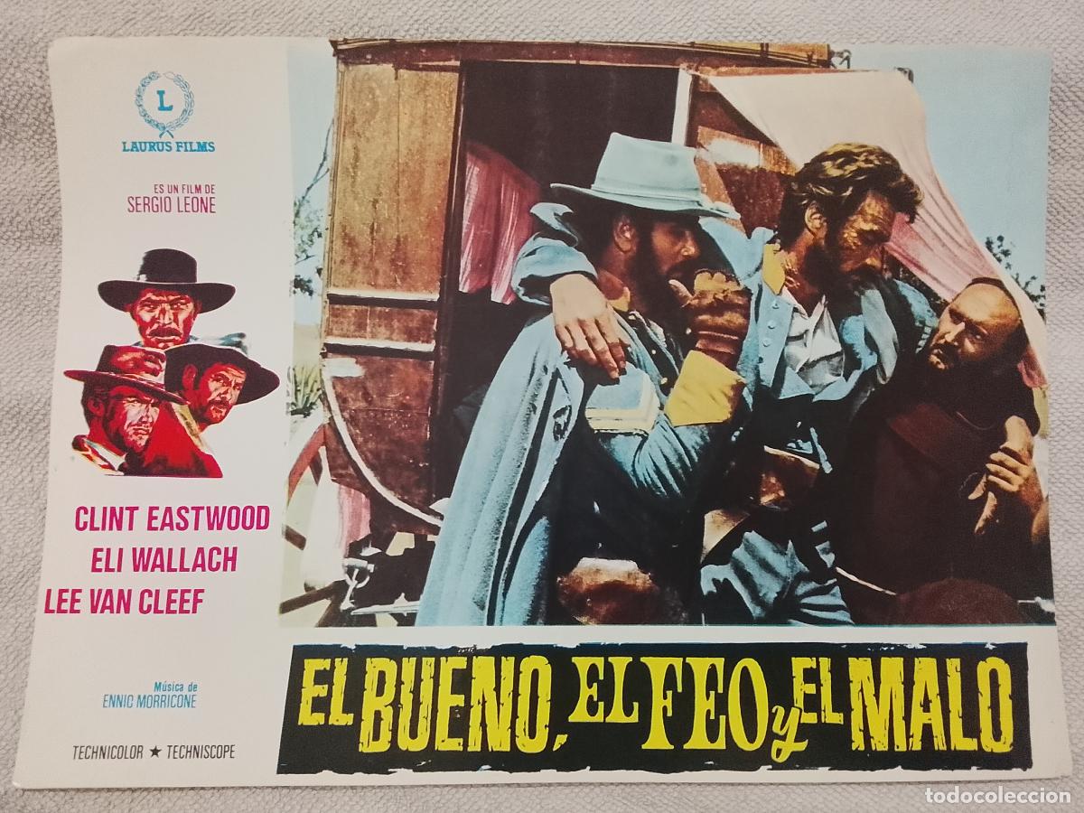 Cinema: CINE TEATRO PELICULA CARTEL MEDIANO AFICHE FOTOCROMO ORIGINAL ACTRIZ ACTOR EL BUENO EL FEO Y EL MALO