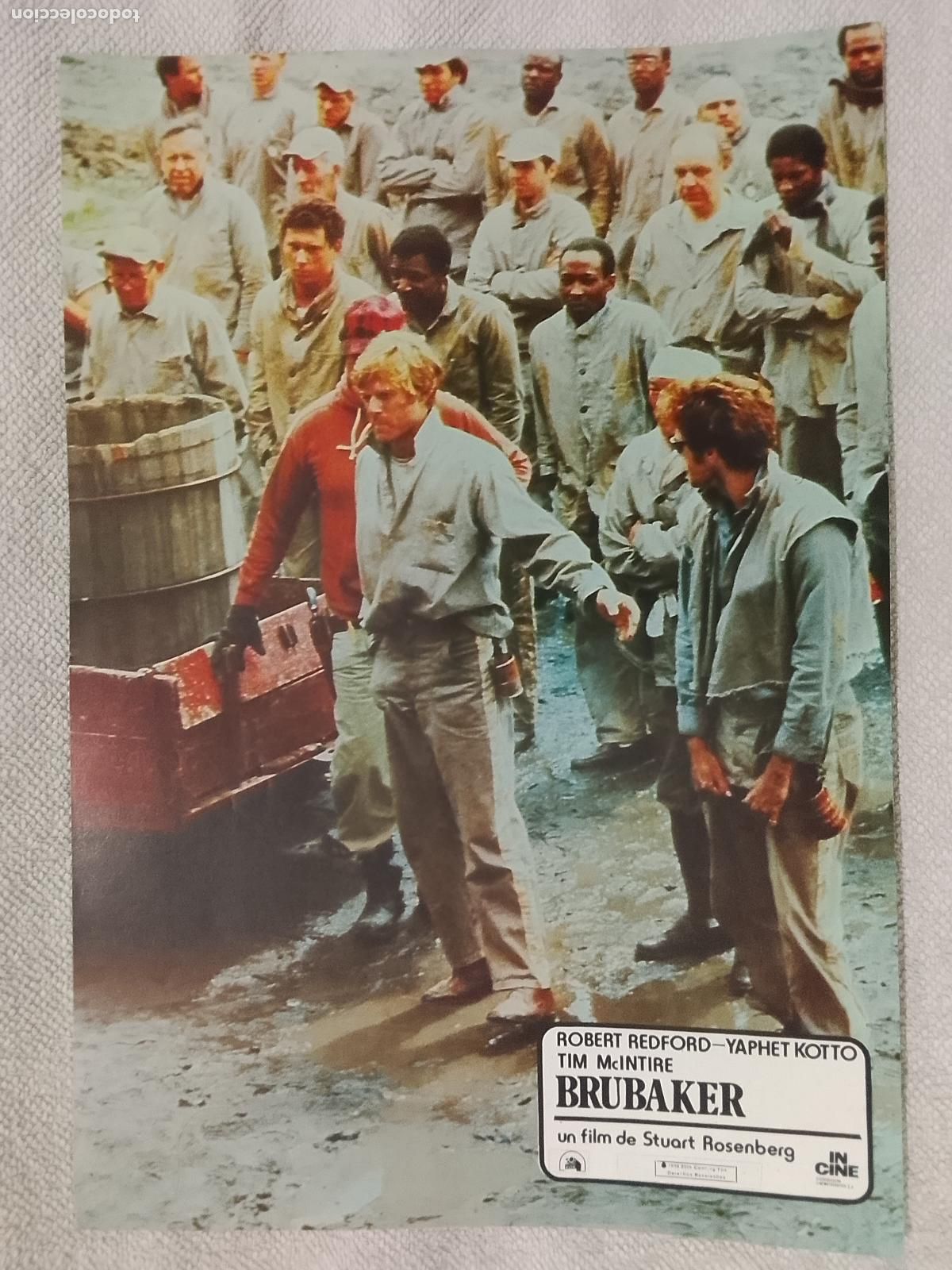 Cine: CINE TEATRO PELICULA CARTEL MEDIANO AFICHE ORIGINAL FOTOCROMO ACTRIZ ACTOR BRUBAKER ROBERT REDFORD