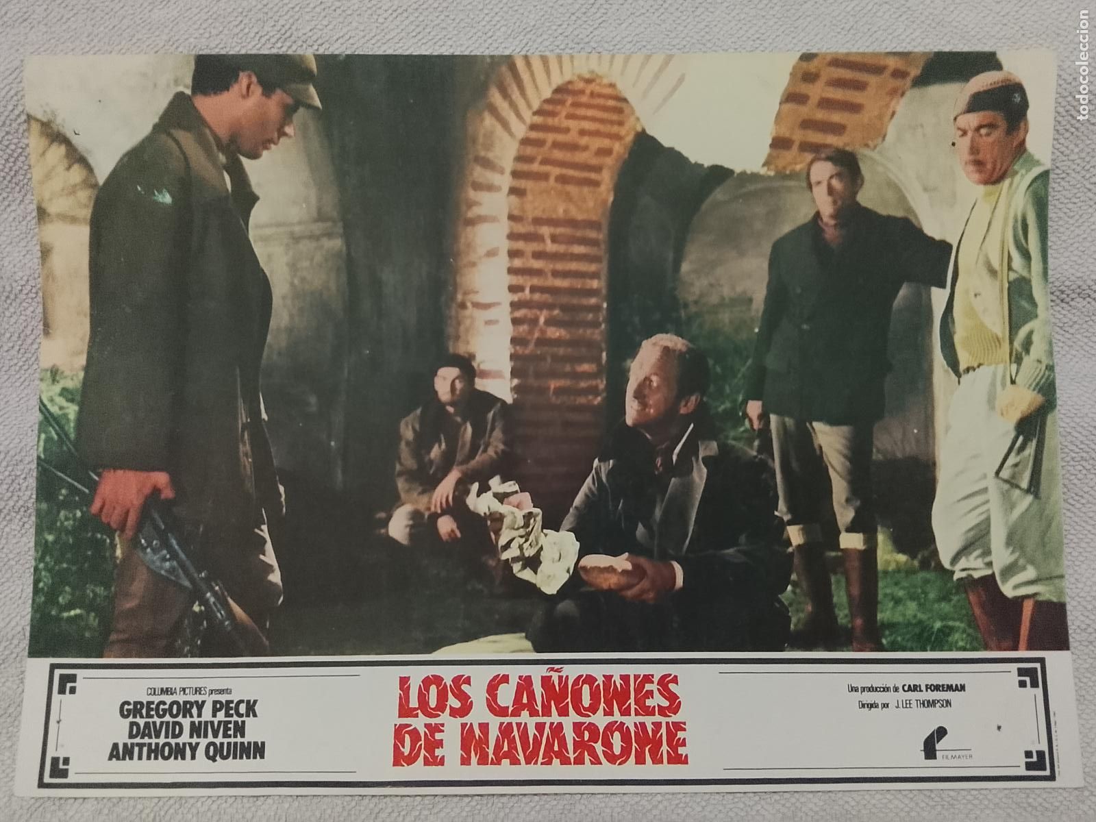 Cine: CINE TEATRO PELICULA CARTEL MEDIANO AFICHE ORIGINAL FOTOCROMO ACTRIZ ACTOR LOS CA&Ntilde;ONES DE NAVARONE
