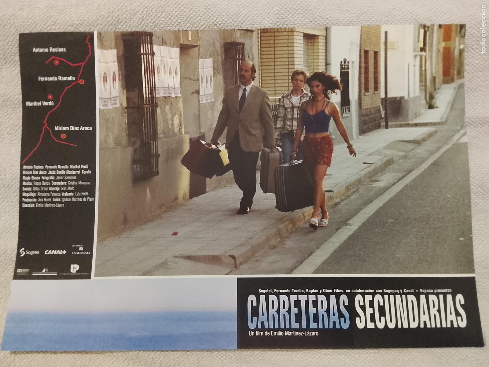 Cine: CINE TEATRO PELICULA CARTEL MEDIANO AFICHE ORIGINAL FOTOCROMO ACTRIZ ACTOR CARRETERAS SECUNDARIAS