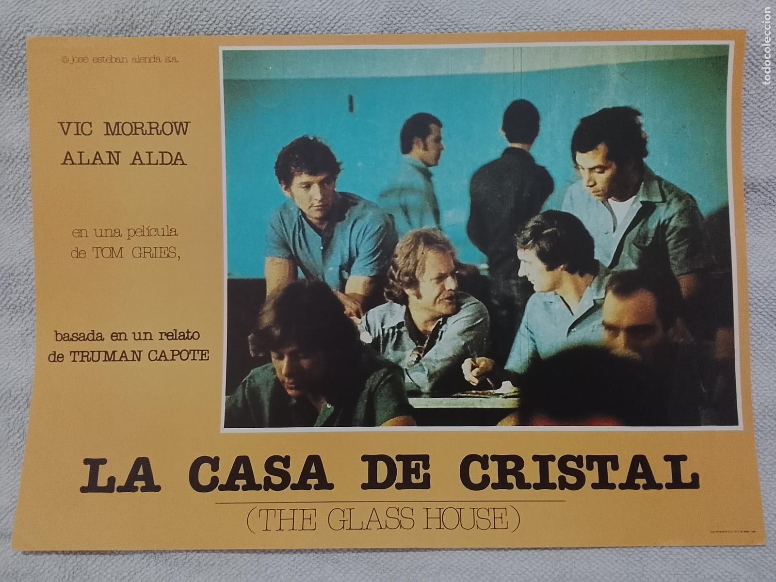 Cine: CINE TEATRO PELICULA CARTEL MEDIANO AFICHE ORIGINAL FOTOCROMO ACTRIZ ACTOR LA CASA DE CRISTAL