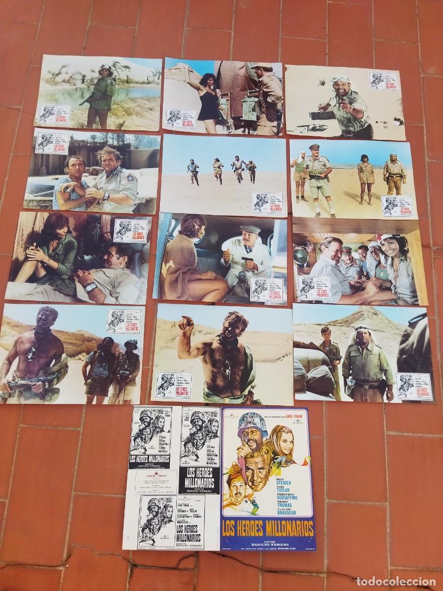 Kino: fotocromos 12 + guia doble set completo LOS HEROES MILLONARIOS rod steiger rod taylor duccio tesari