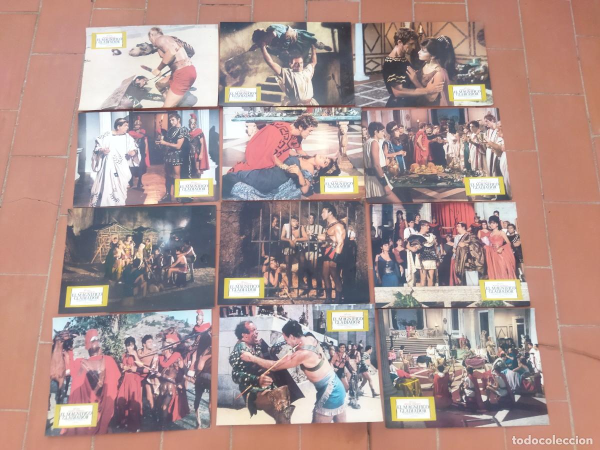 Kino: fotocromos 12 set completo EL MAGNIFICO GLADIADOR mark forest alfonso brescia 1972