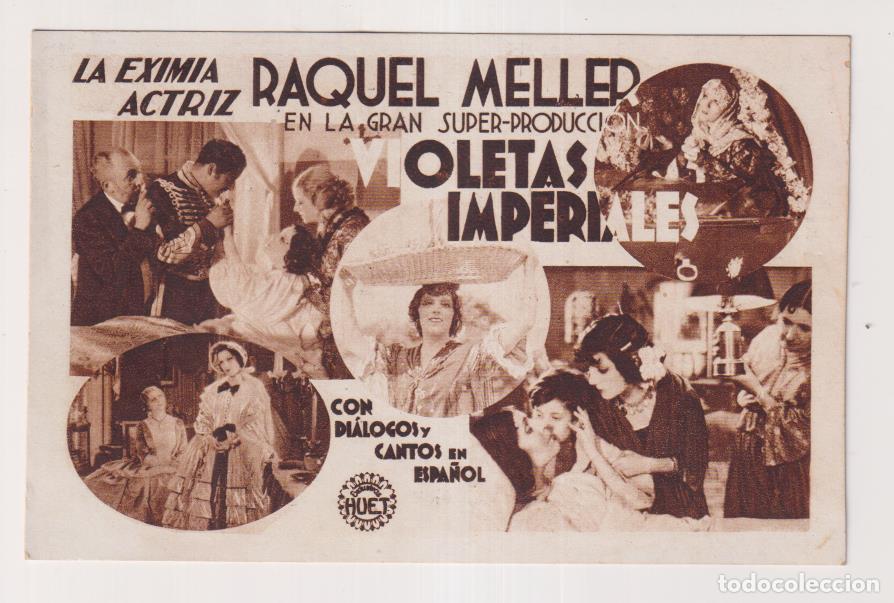 Cin&eacute;ma: Violetas Imperiales. Raquel Meller. Tarjeta. IMPECABLE