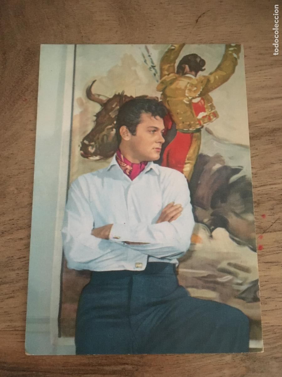 Cin&eacute;ma: tony curtis postal color original antigua oscarcolor