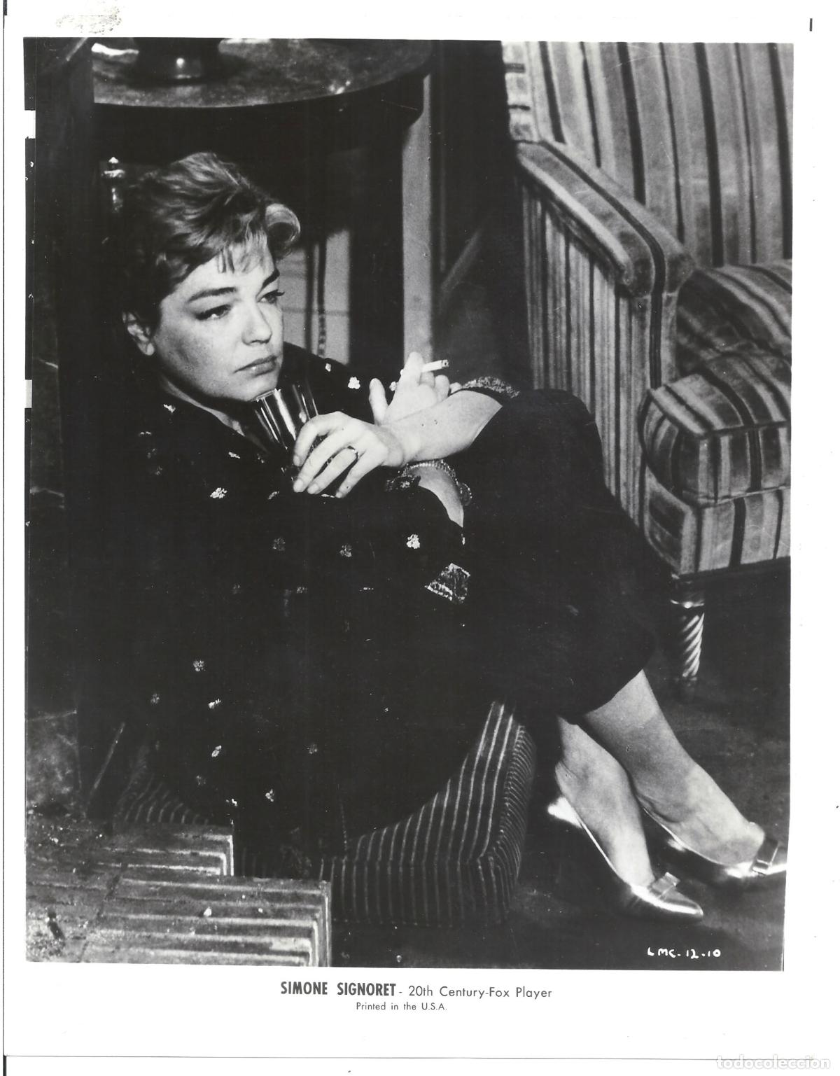 Cine: F35838 SIMONE SIGNORET FOTO B/N ORIGINAL AMERICANA