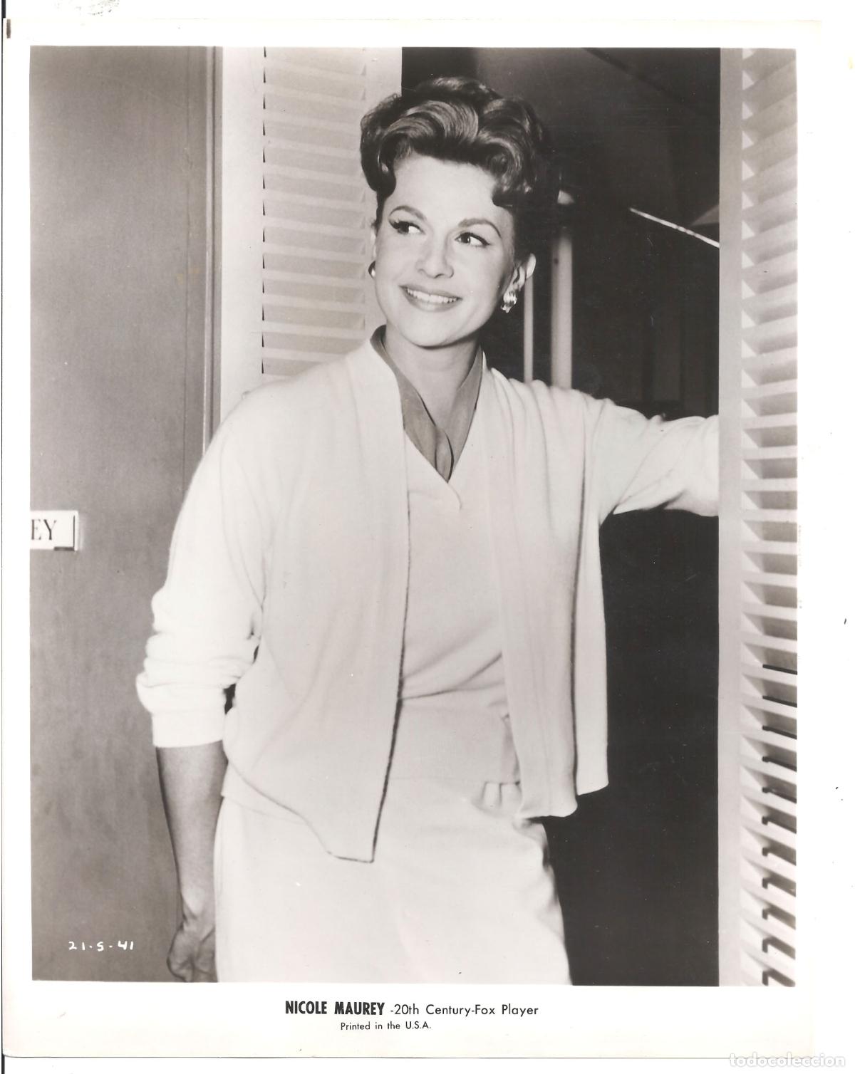 Kino: F35848 NICOLE MAUREY FOTO B/N ORIGINAL AMERICANA