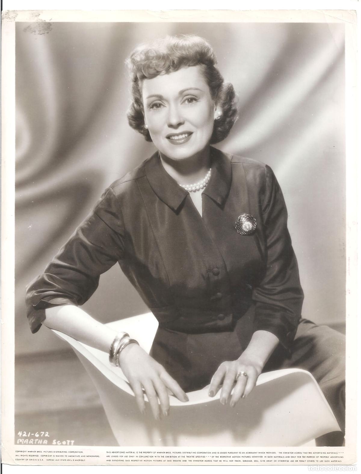 Kino: F35850 MARTHA SCOTT FOTO B/N ORIGINAL AMERICANA