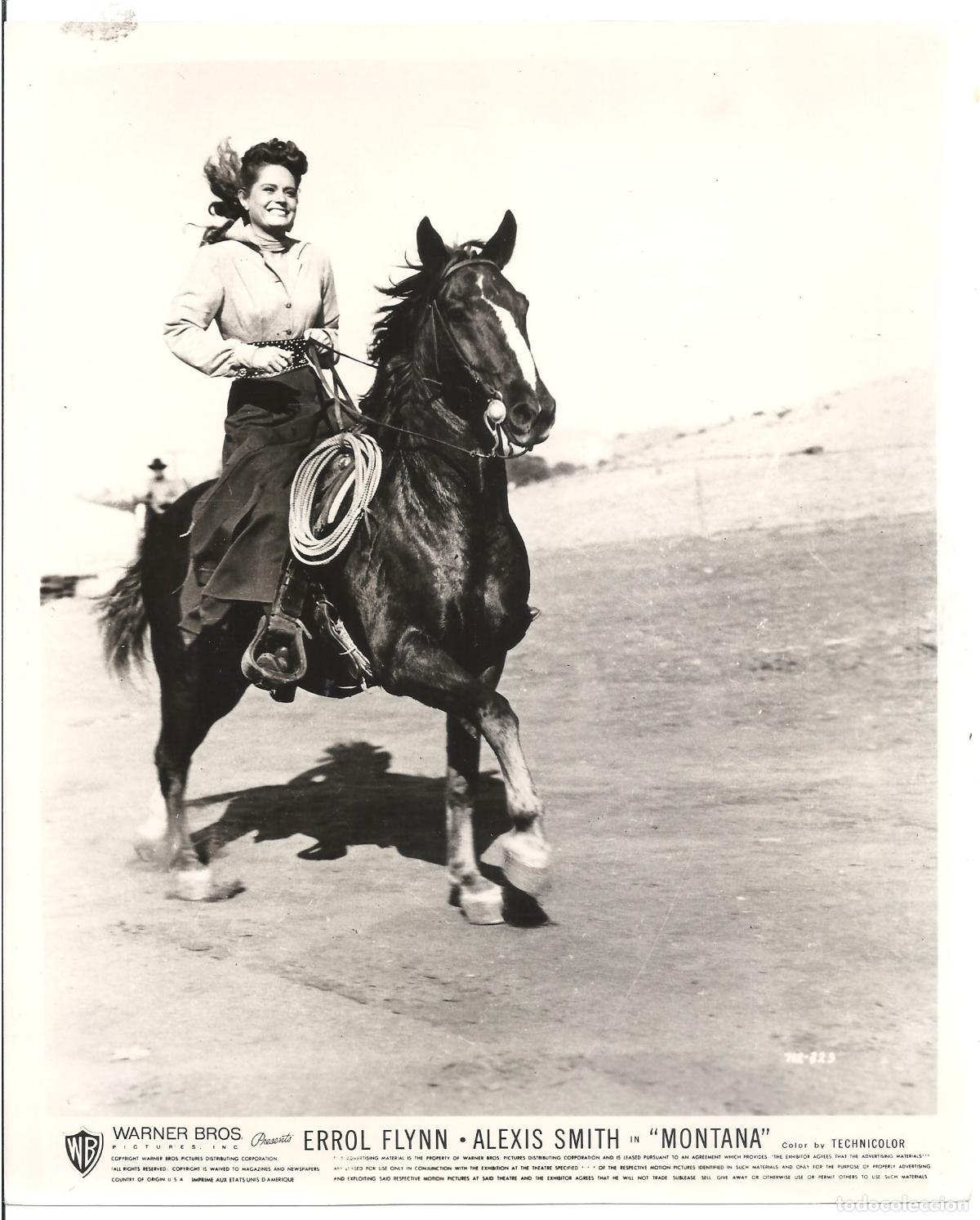 Cine: F35887 ALEXIS SMITH MONTANA caballo FOTO B/N ORIGINAL AMERICANA