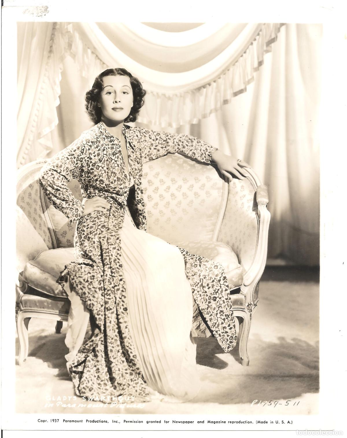 Kino: F35892 GLADYS SWARTHOUT FOTO B/N ORIGINAL AMERICANA