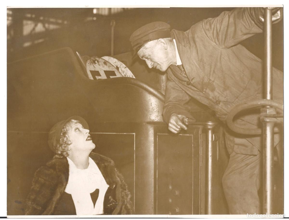 Kino: F35910 MAE MURRAY maquinista tren FOTO B/N ORIGINAL INGLESA