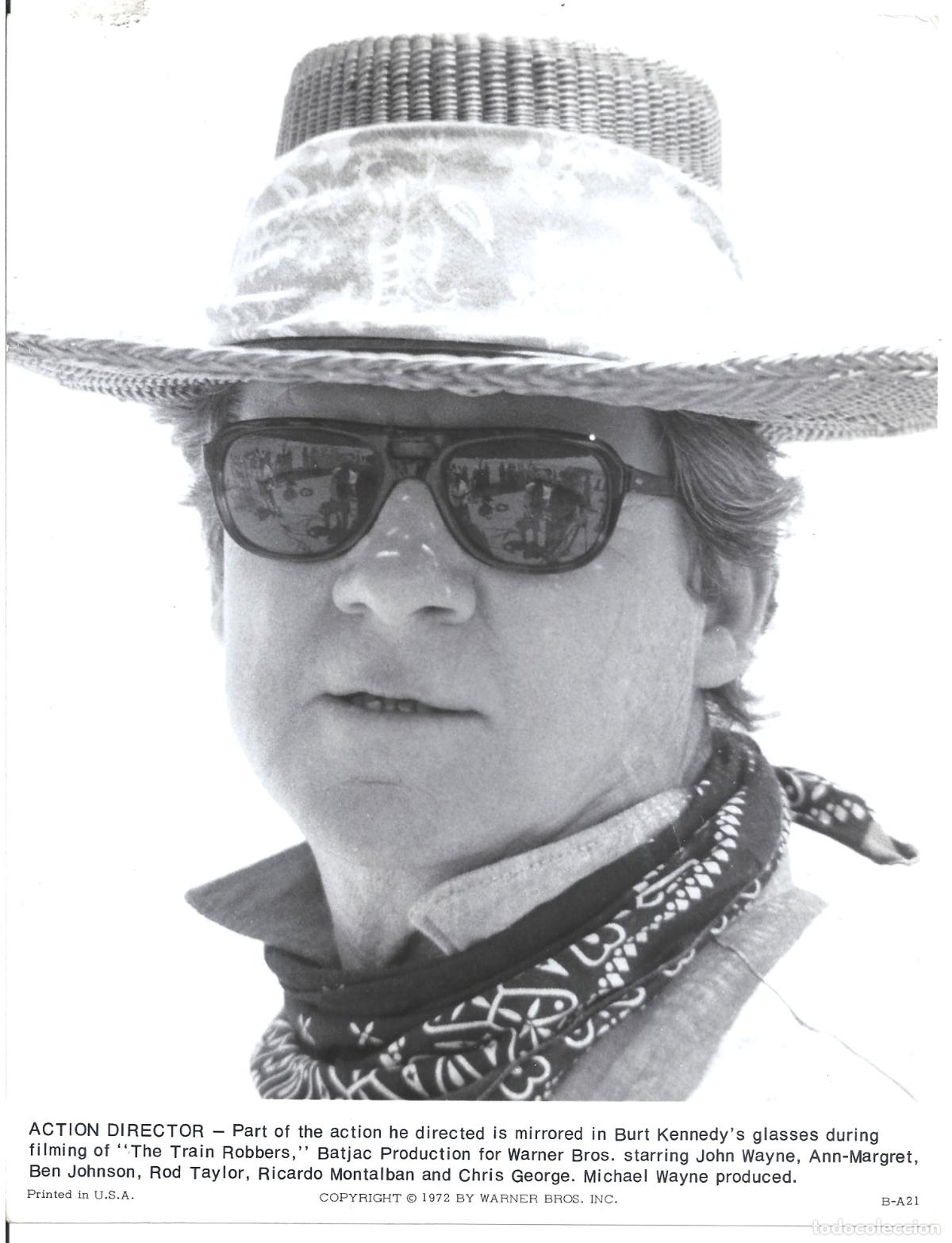 Kino: F35914 BURT KENNEDY DIRECTOR LADRONES DE TRENES FOTO B/N ORIGINAL AMERICANA