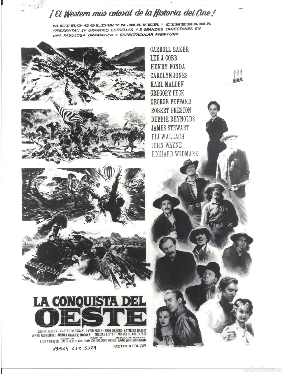 Cinema: F35918 LA CONQUISTA DEL OESTE WAYNE PECK STEWART FOTO ORIGINAL B/N ESPA&Ntilde;OLA