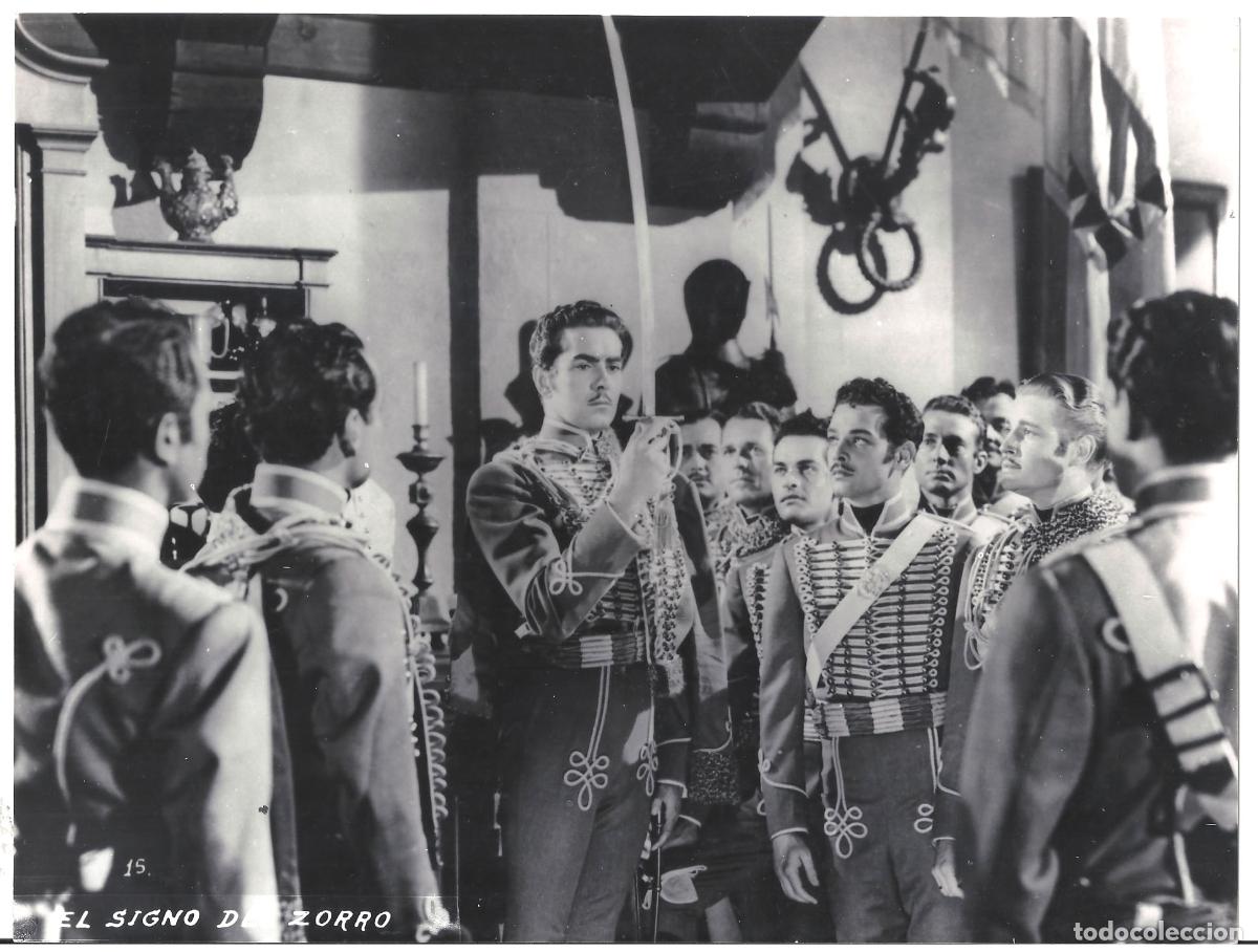 Kino: F35920 TYRONE POWER EL SIGNO DEL ZORRO FOTO ORIGINAL B/N ESPA&Ntilde;OLA