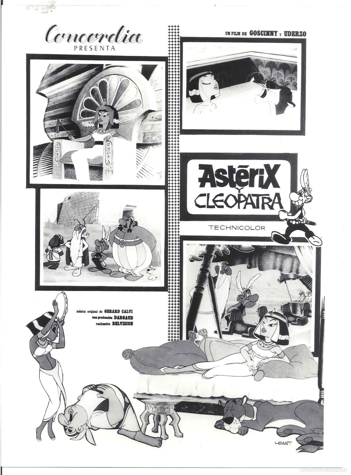 Cine: F35925 ASTERIX Y CLEOPATRA FOTO ORIGINAL B/N ESPA&Ntilde;OLA